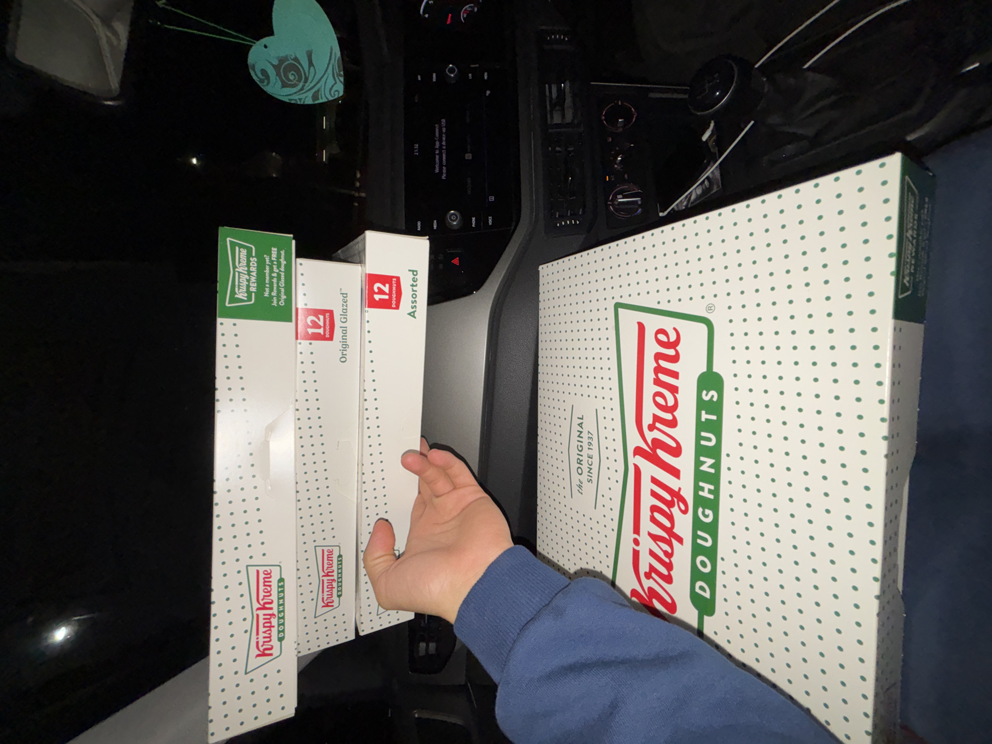 London driver spotted with four Krispy Kreme donut boxes