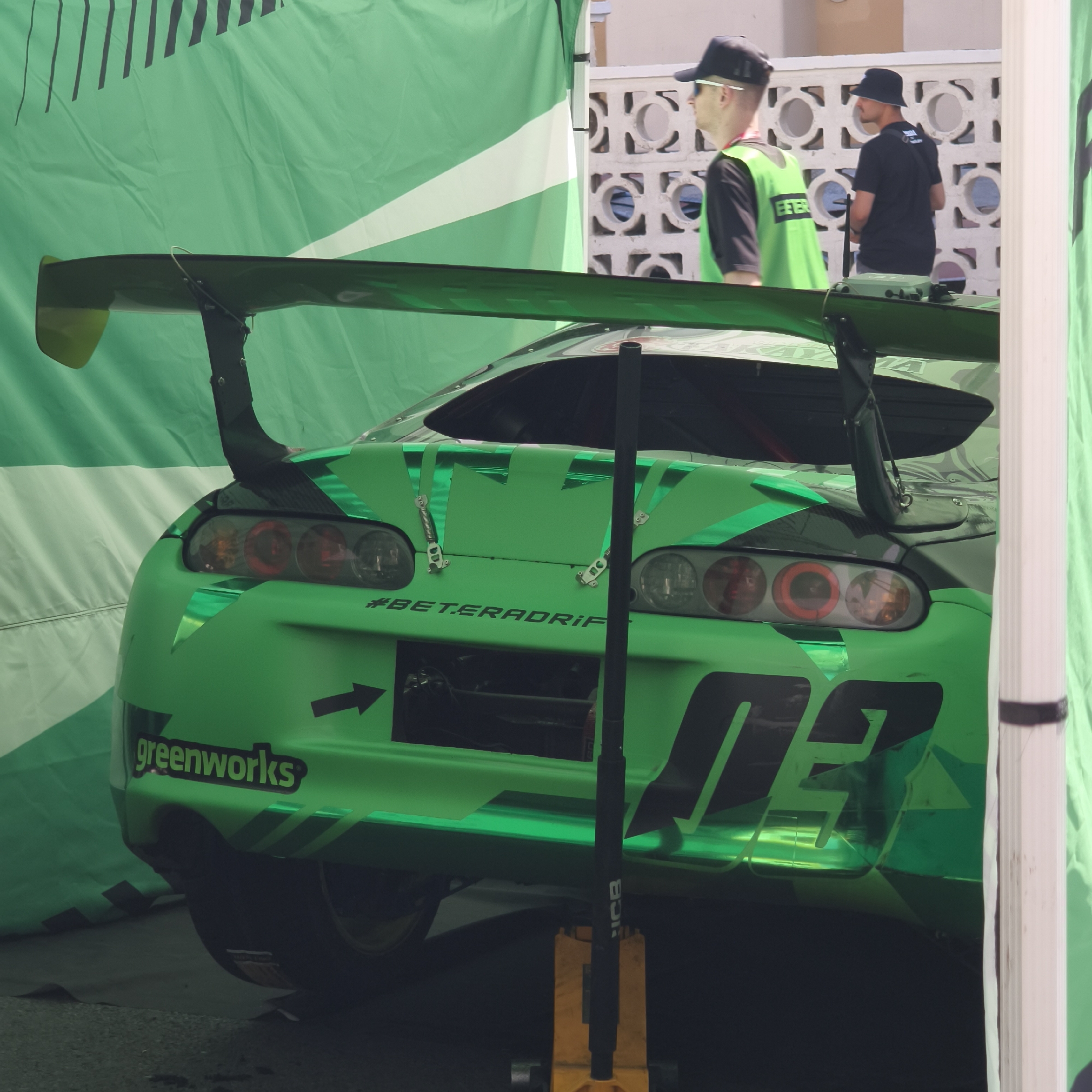 Modified cars and motorsport activity at a Hrodna outdoor event
