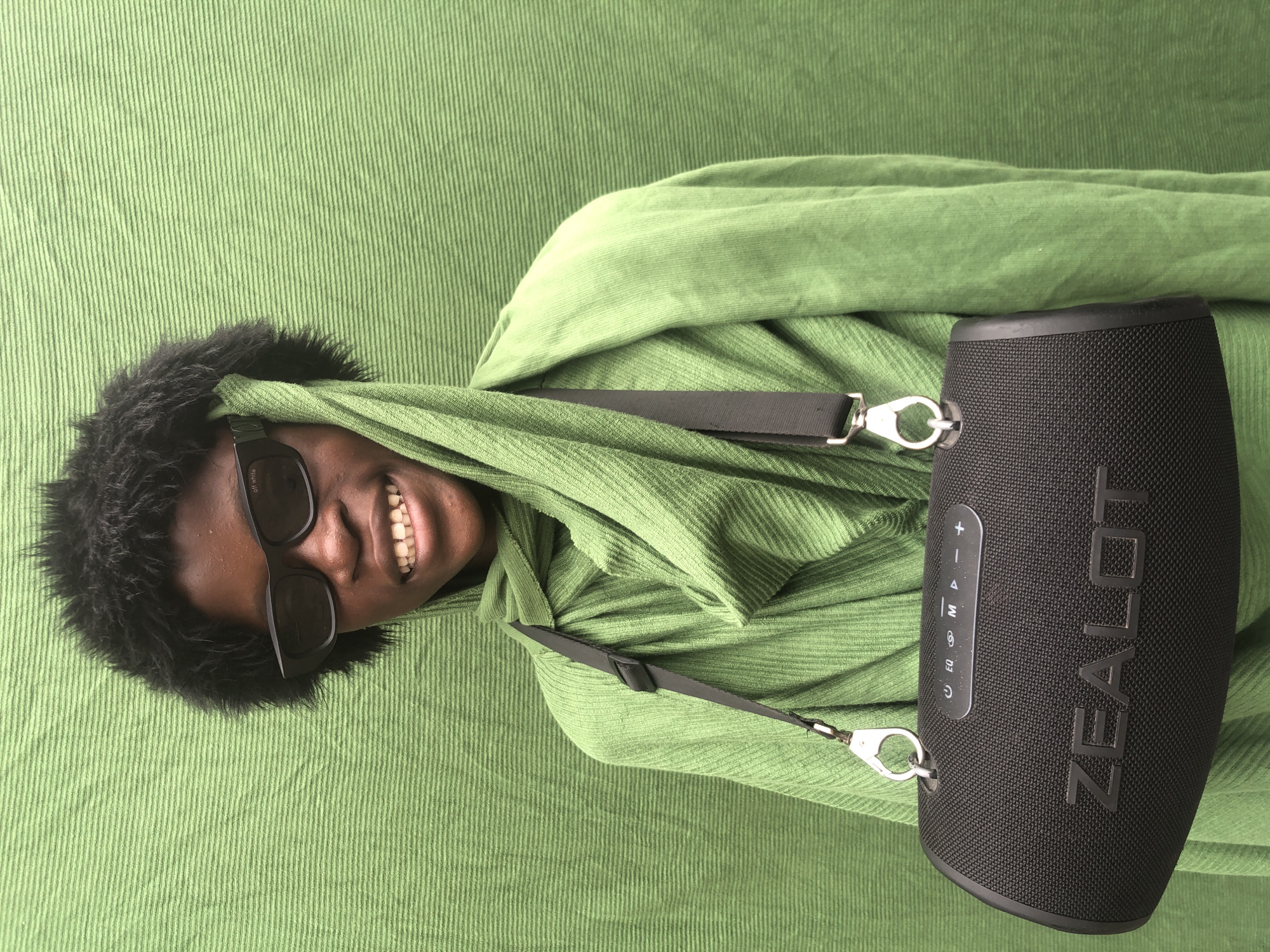 Creative portrait session in green and black, Ado Nigeria