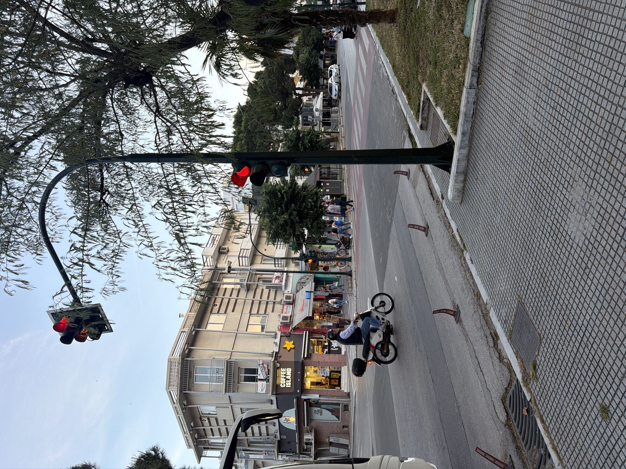 Evening street scenes documented in Alexandroupolis, Greece