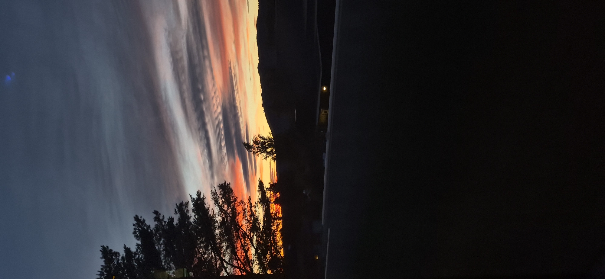 Vivid summer sunset skies over Biri, Norway