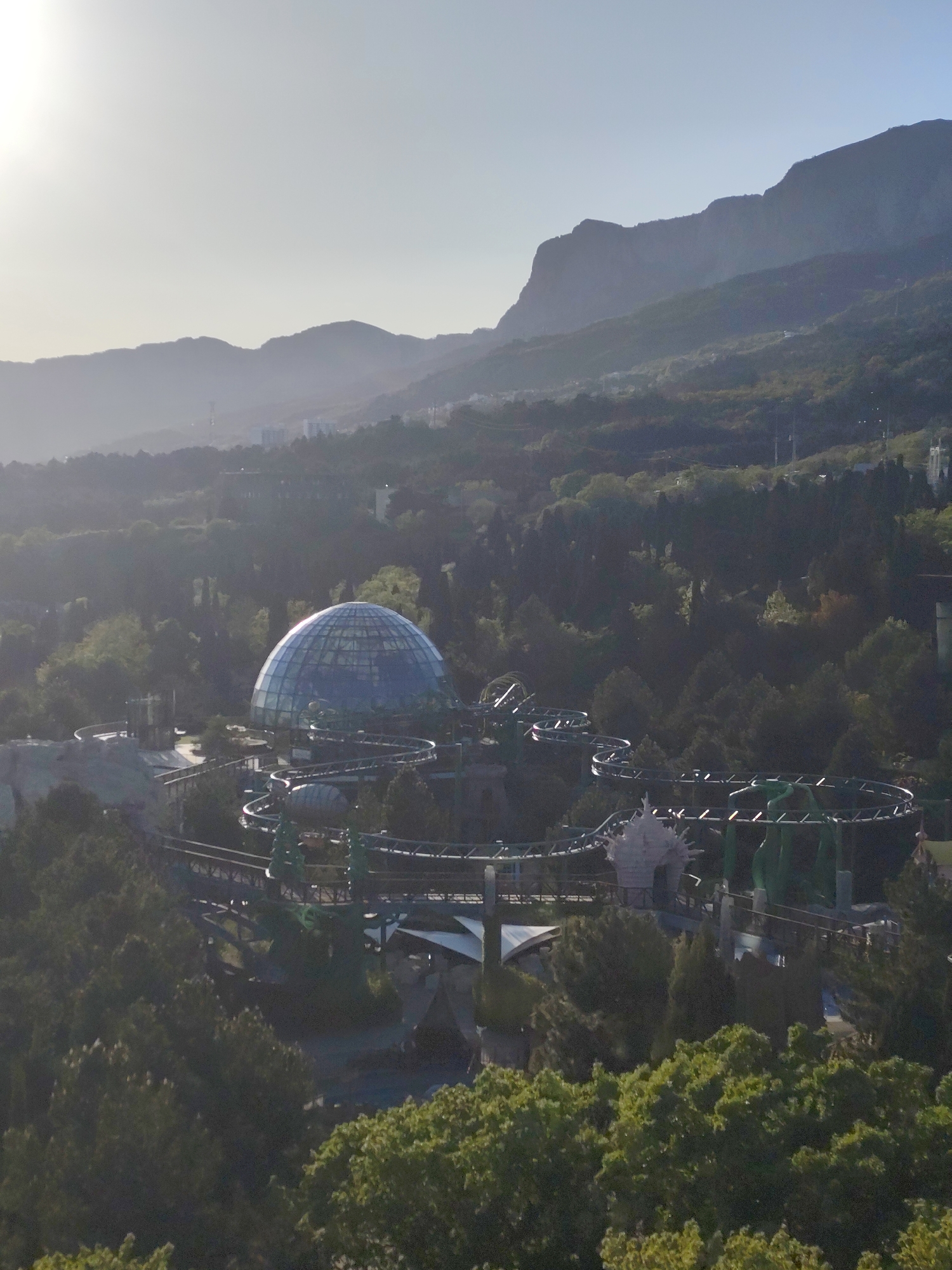Tourist captures scenic views of Simeiz resort area