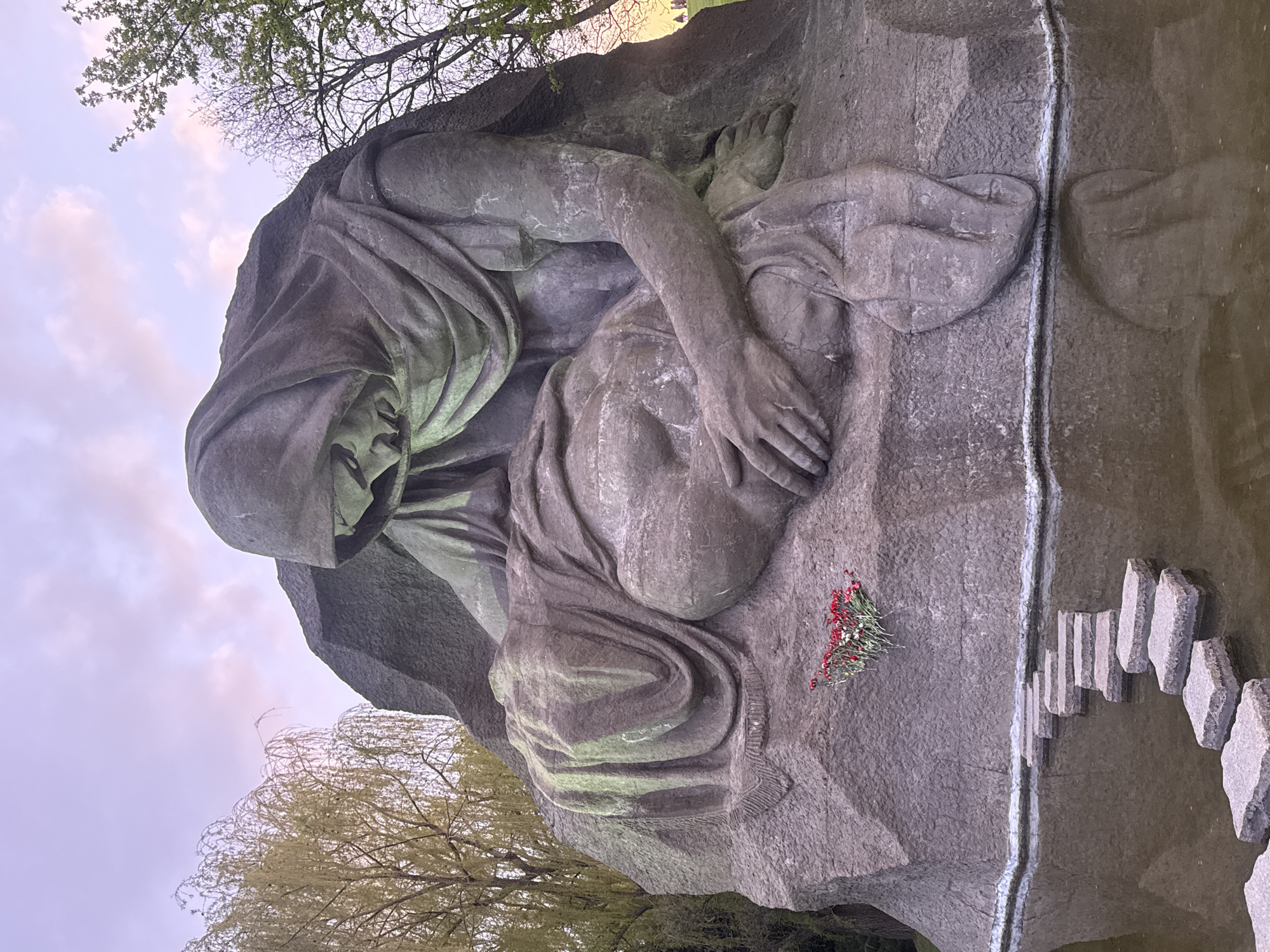 Visitor documents WWII memorial monuments in Volgograd, Russia