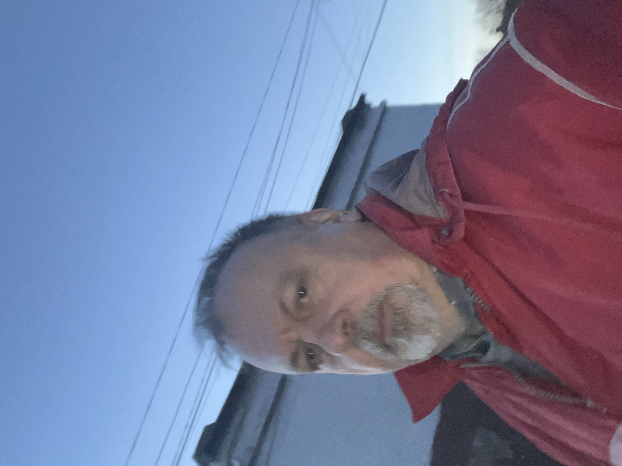 Man documents evening dog walk with selfies in Podolsk