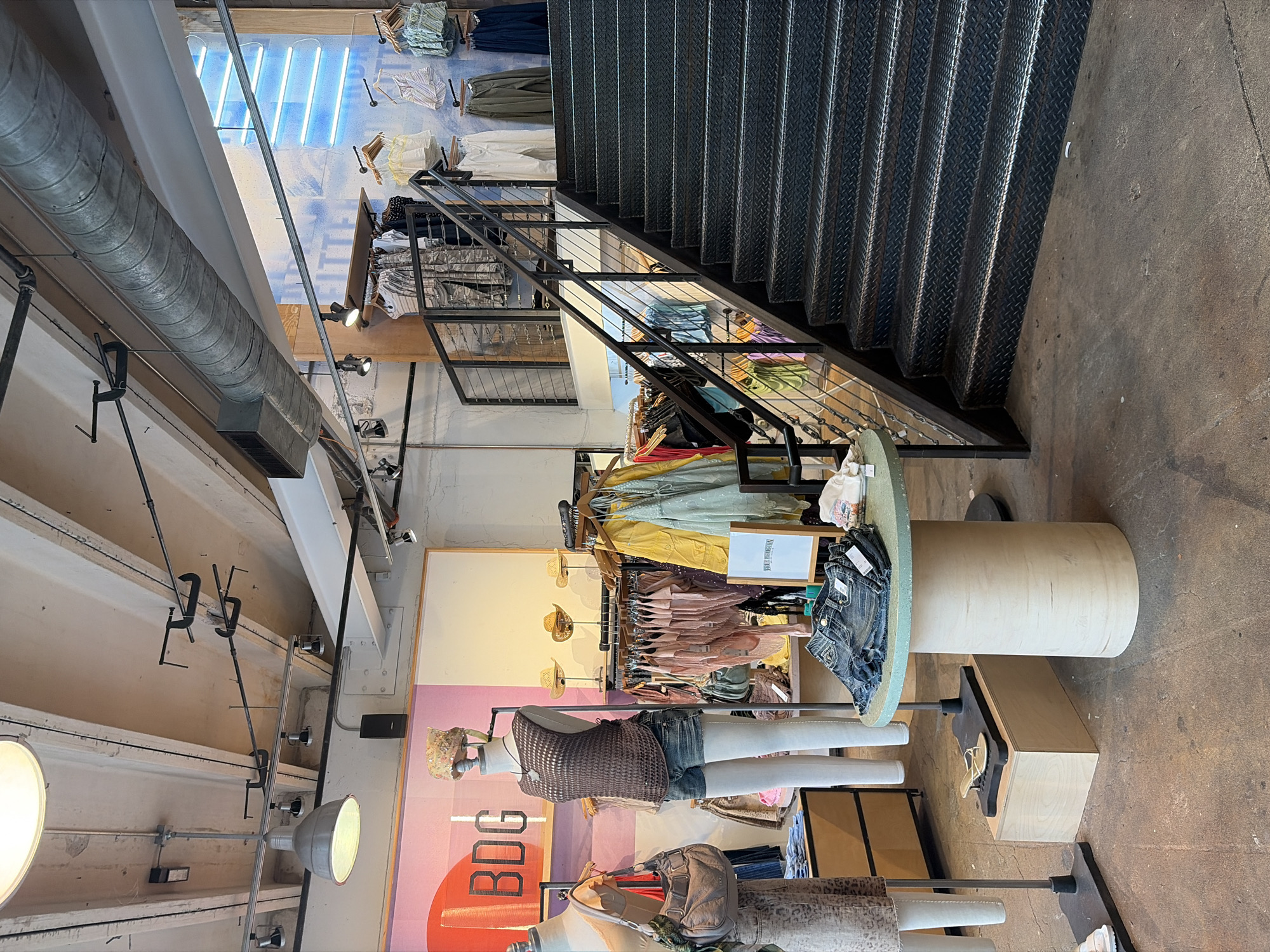 Late night documentation of Urban Outfitters store interior in Austin