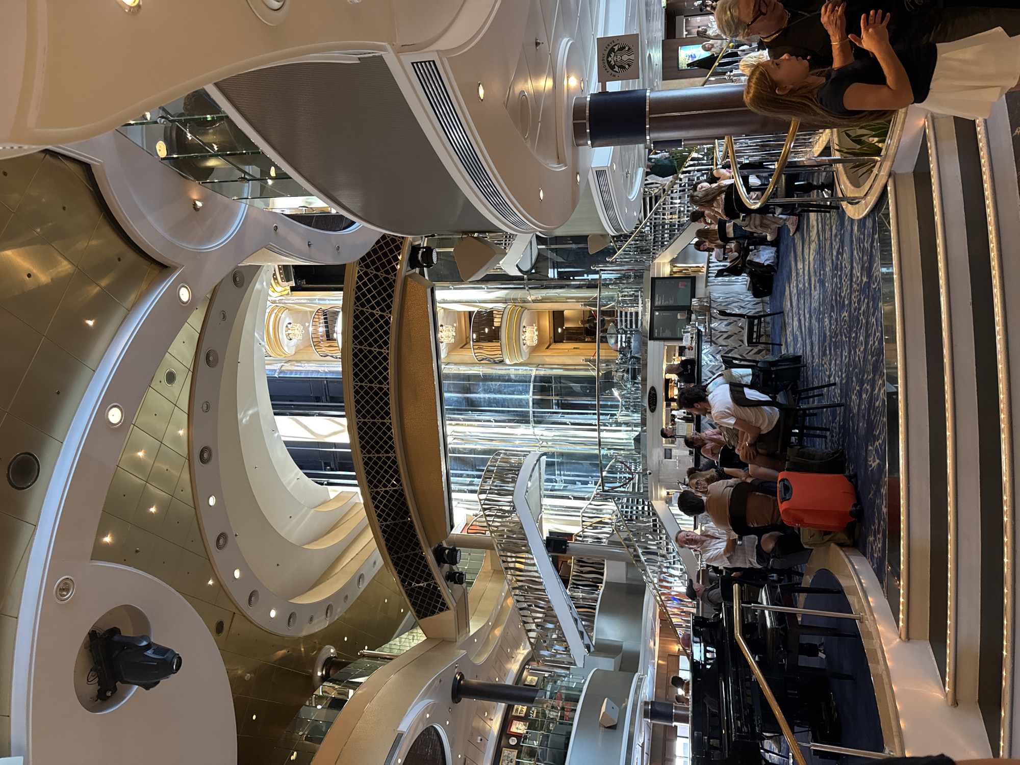 Norwegian Dawn docked in Lisbon, inside and out