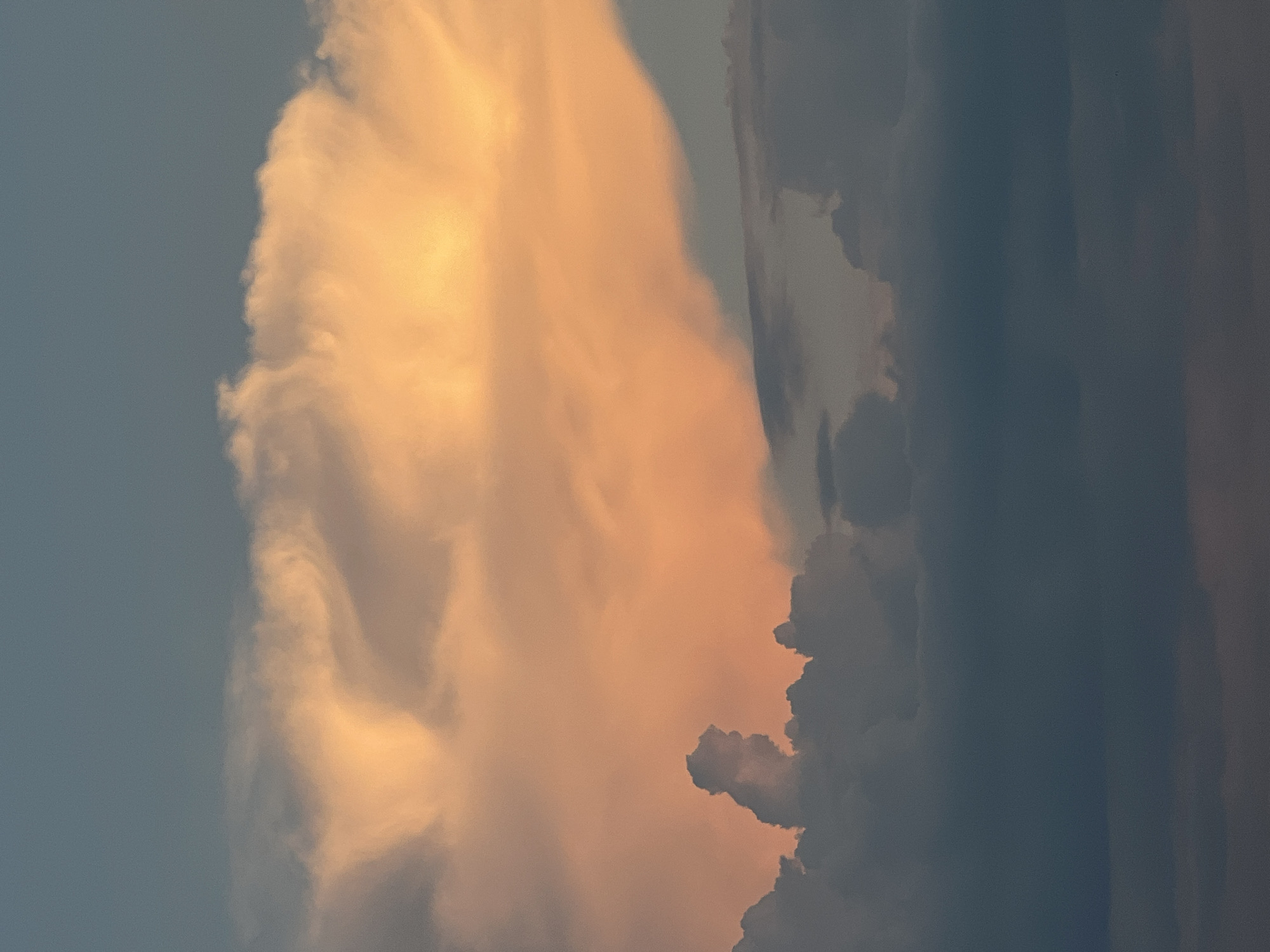 Vivid sunset washes over a Russian city skyline