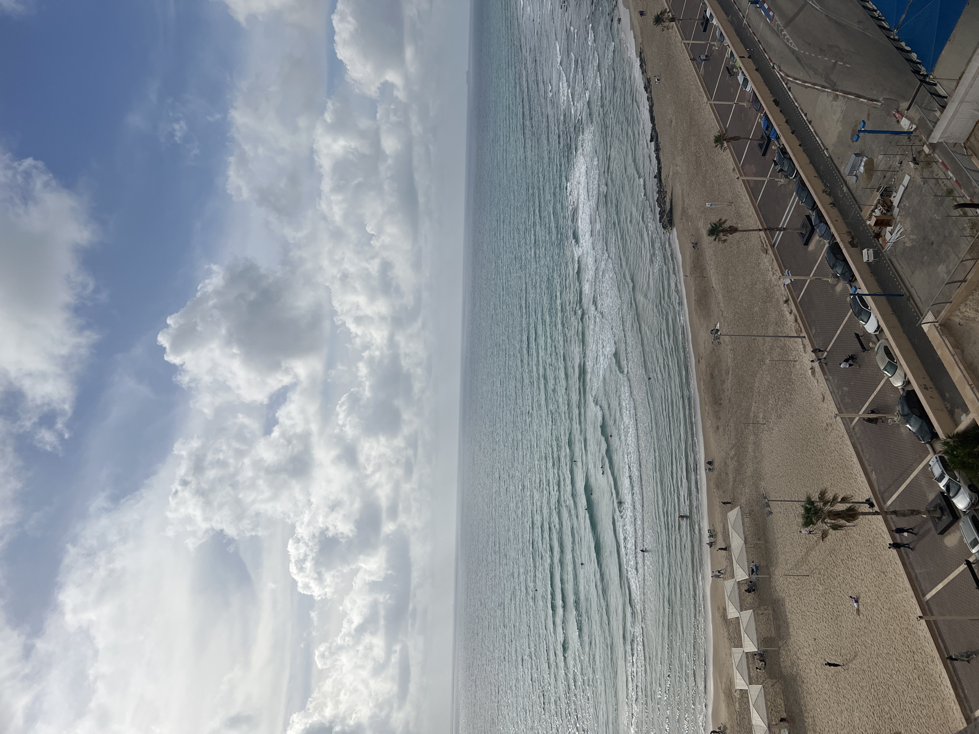 Elevated Mediterranean coastline view captured in Haifa