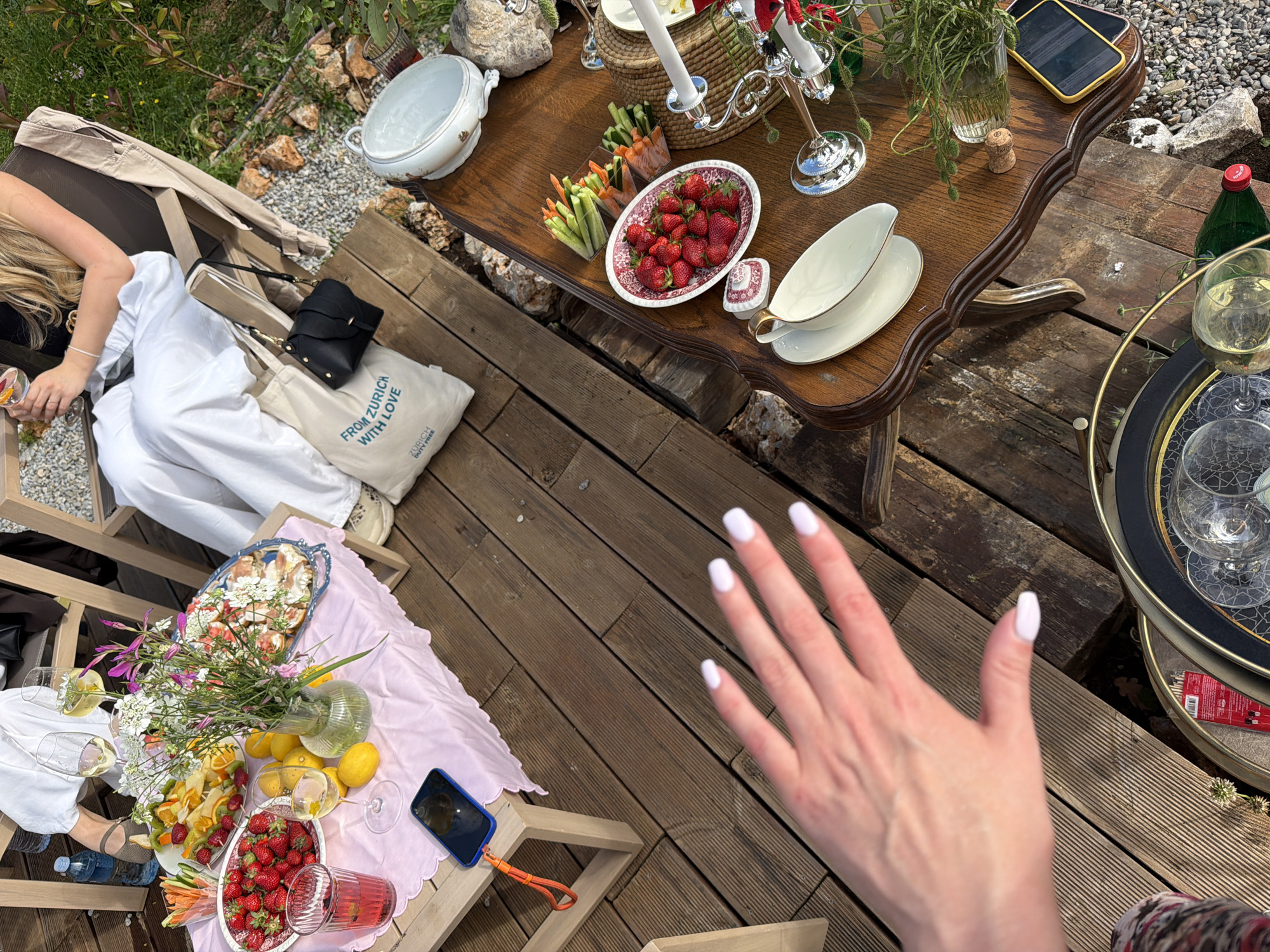 Women's outdoor craft and social gathering in Montenegro