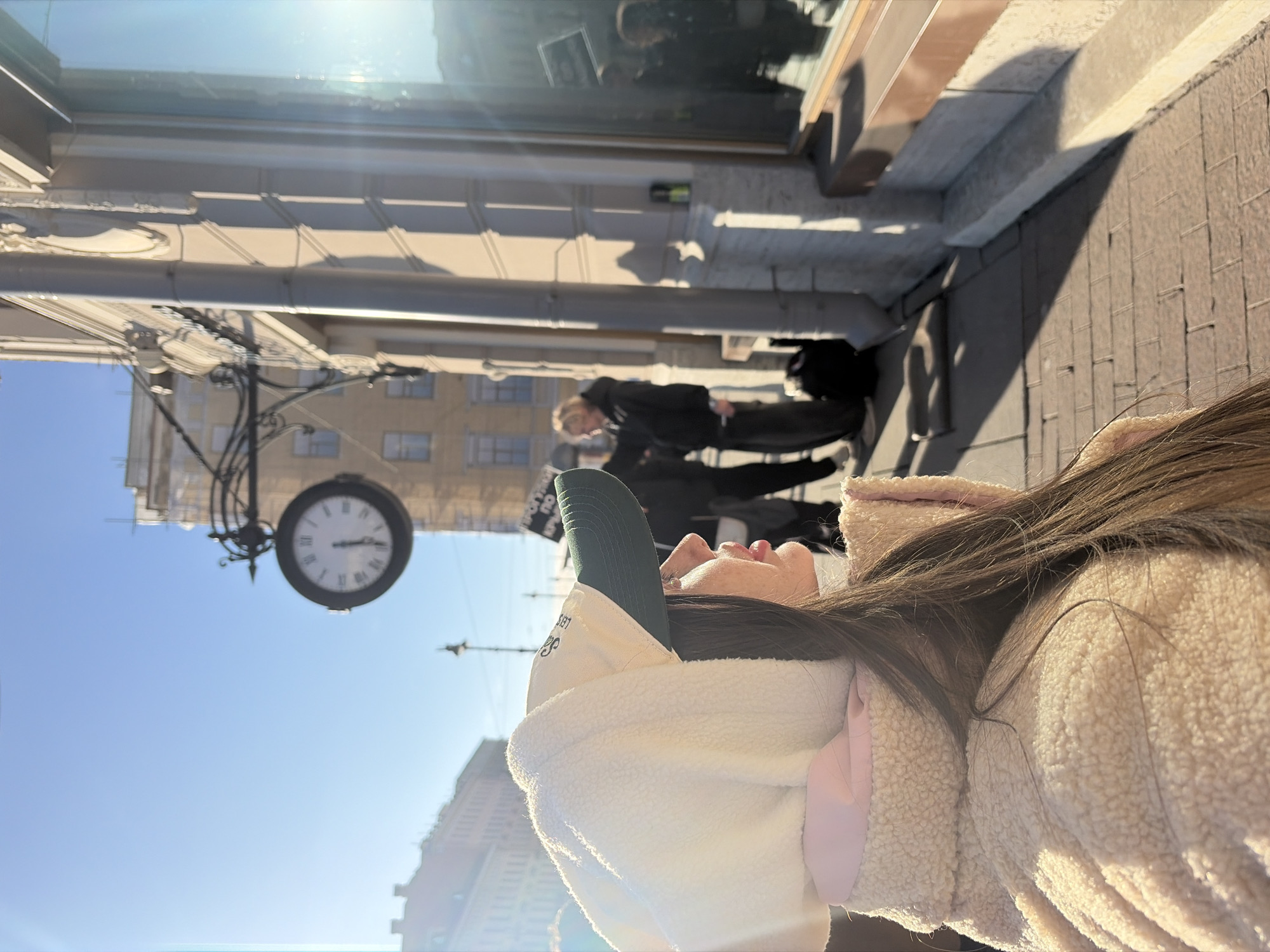 Tourist activity documented on Nevsky Prospekt, Saint Petersburg