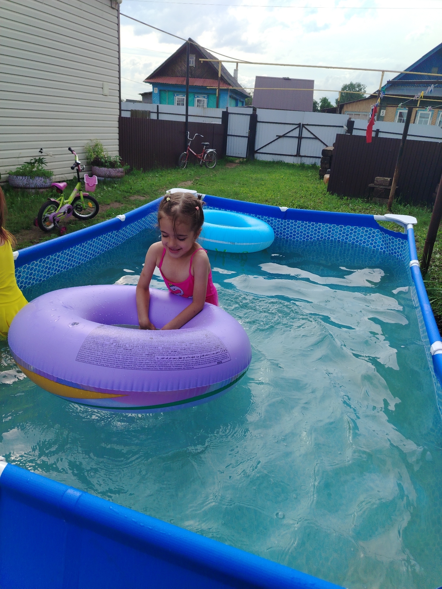 Backyard pool day and grilling in Yanaul, Russia