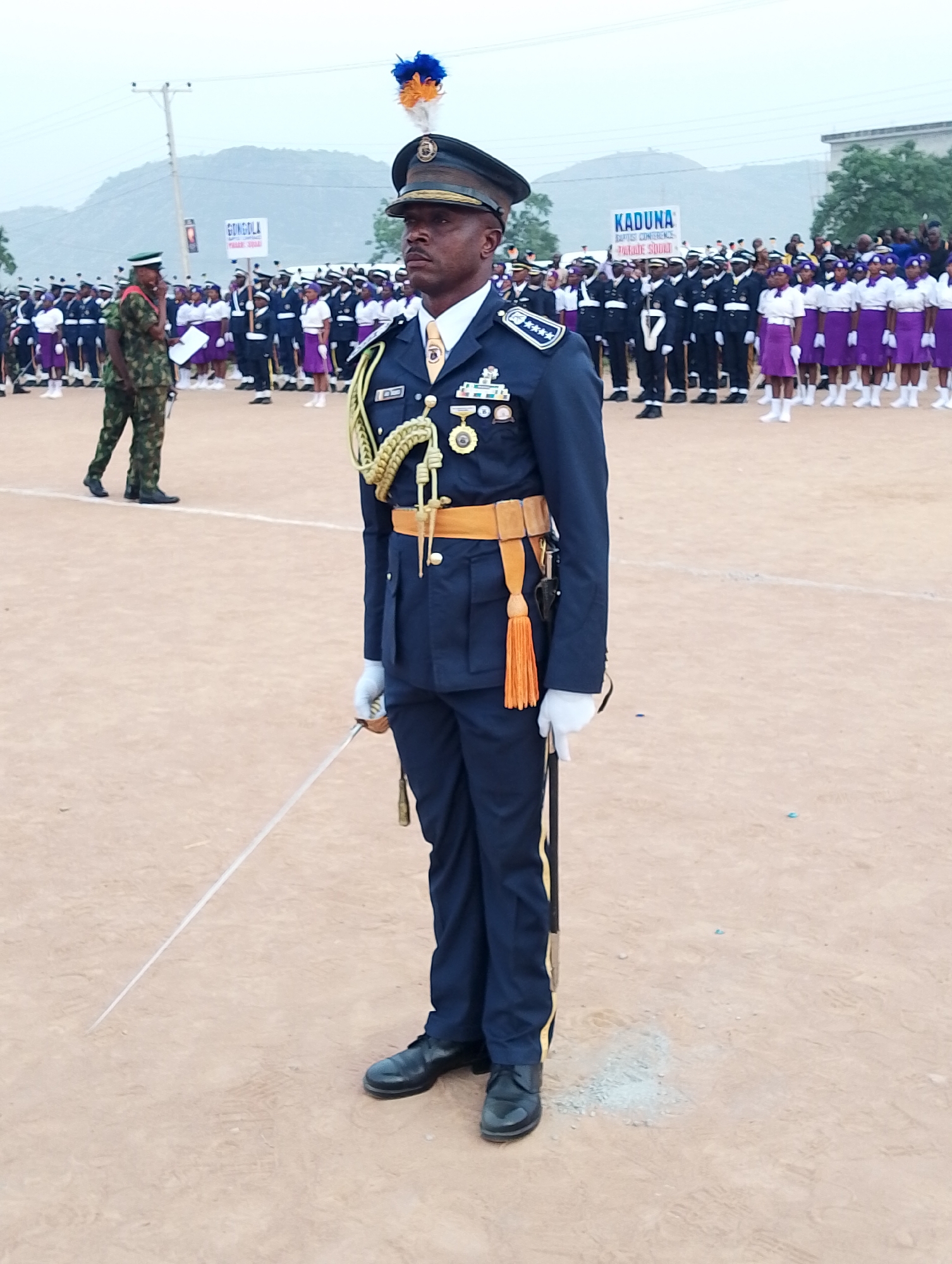 Military parade formation held in Kubwa, Nigeria