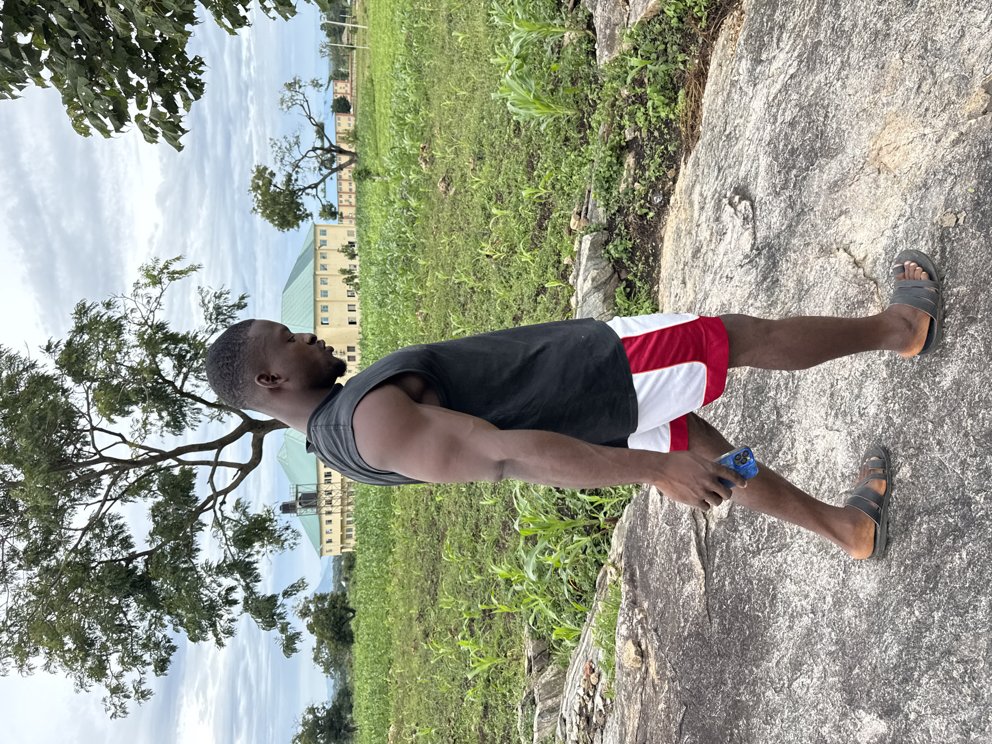 Hanging out on rocky terrain in rural Akwanga, Nigeria