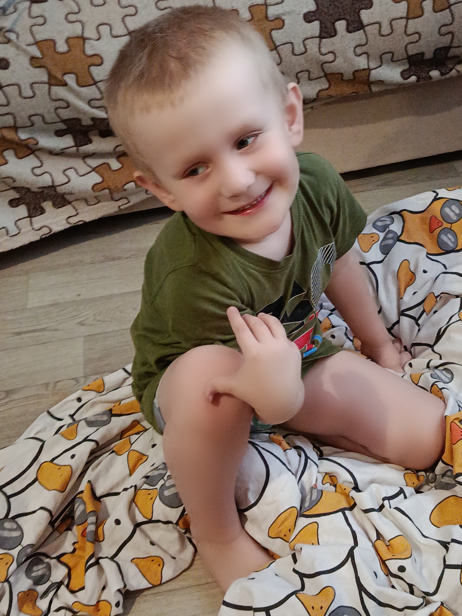 Young children playing indoors during afternoon hours