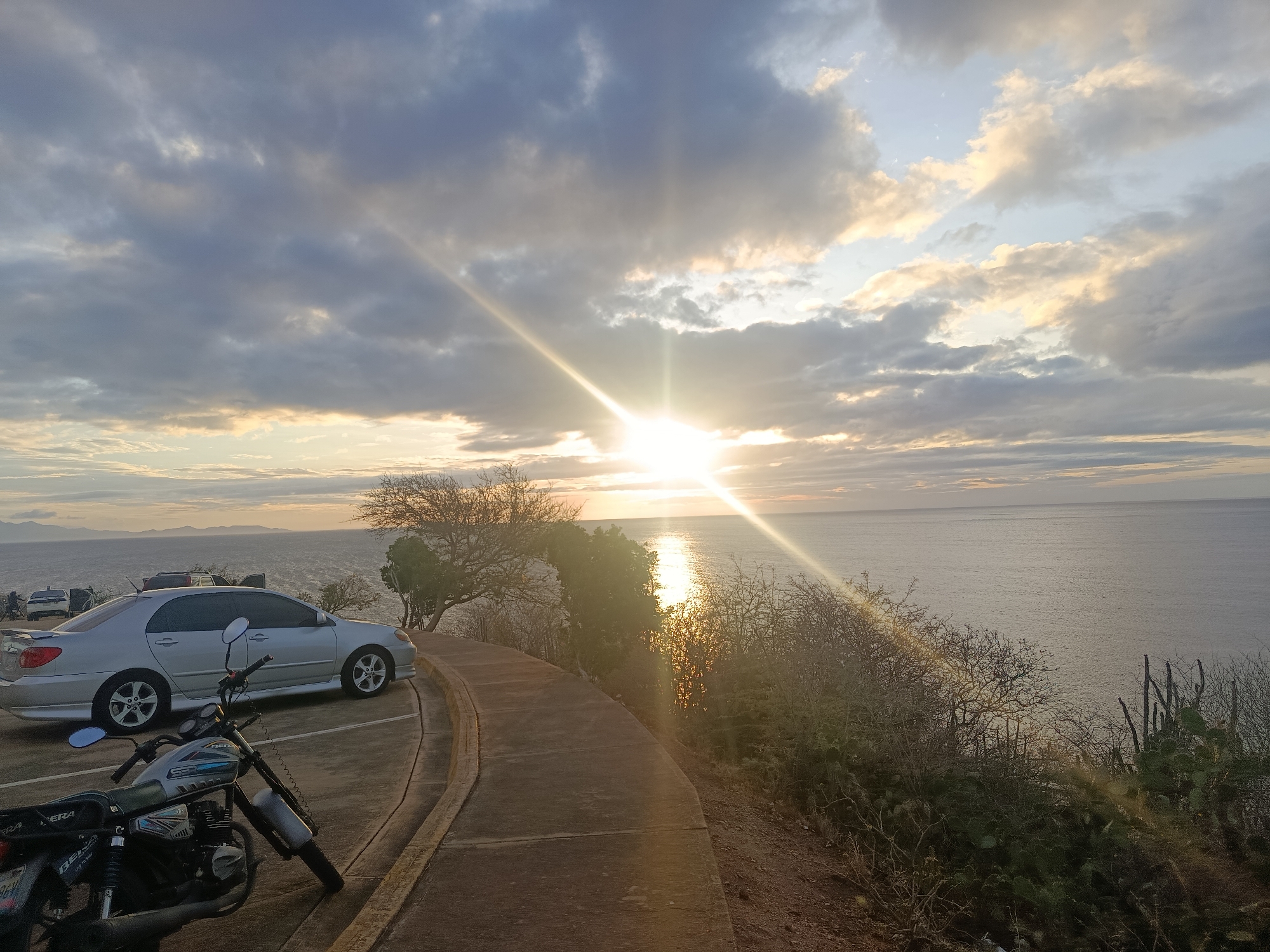 Dramatic sunset observed from multiple viewpoints in Juan Griego, Venezuela