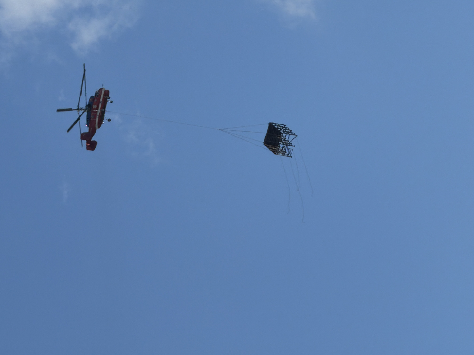 Quiet afternoon in Shcherbinka, Russia, plus a helicopter overhead.