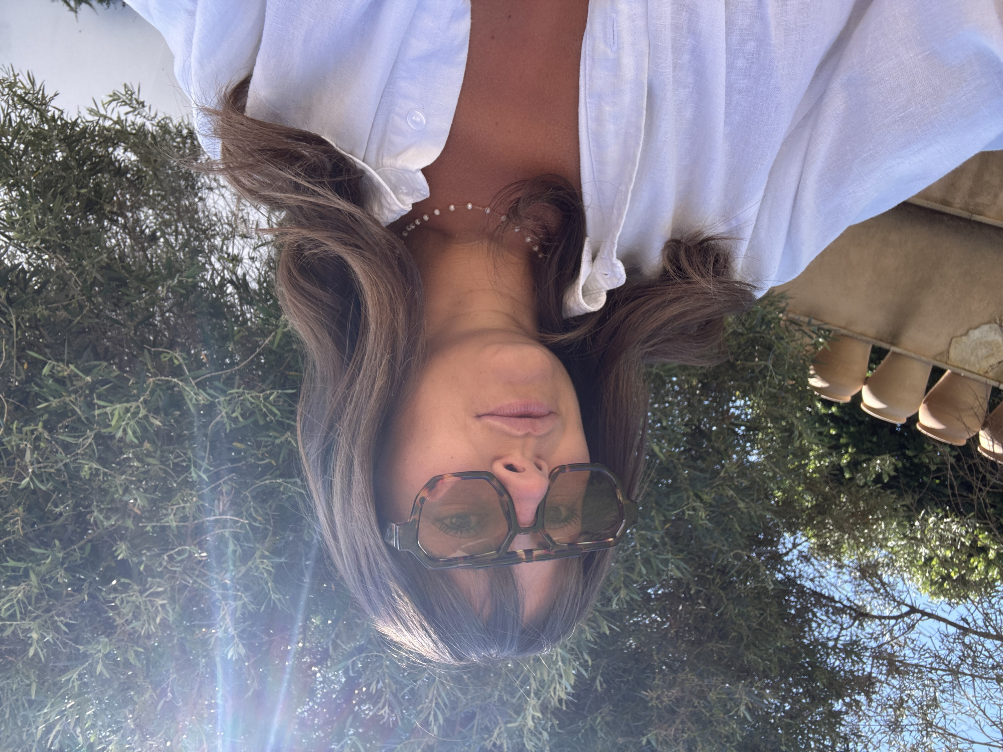 Sunny afternoon in Antibes residential backyard