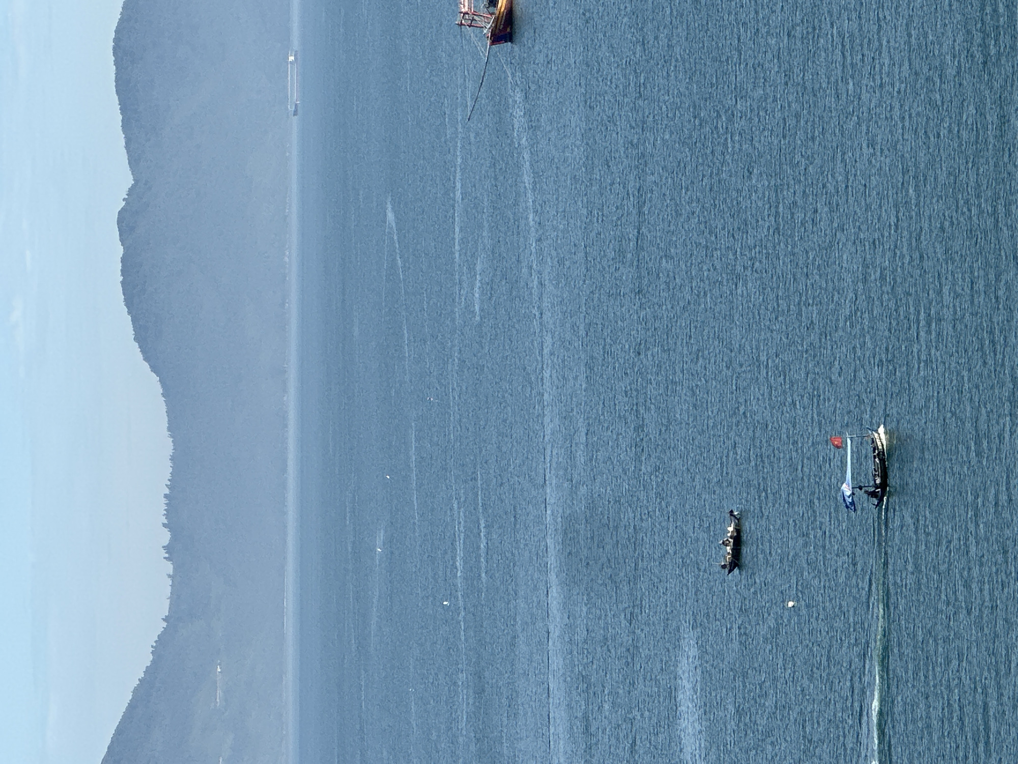 Fishing boats and coastal views off Đà Nẵng's shoreline