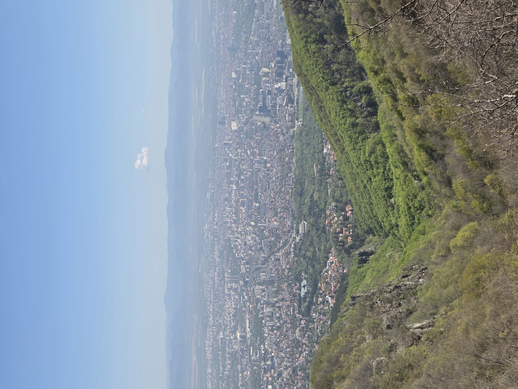 Morning observations captured from elevated viewpoint overlooking Sofia