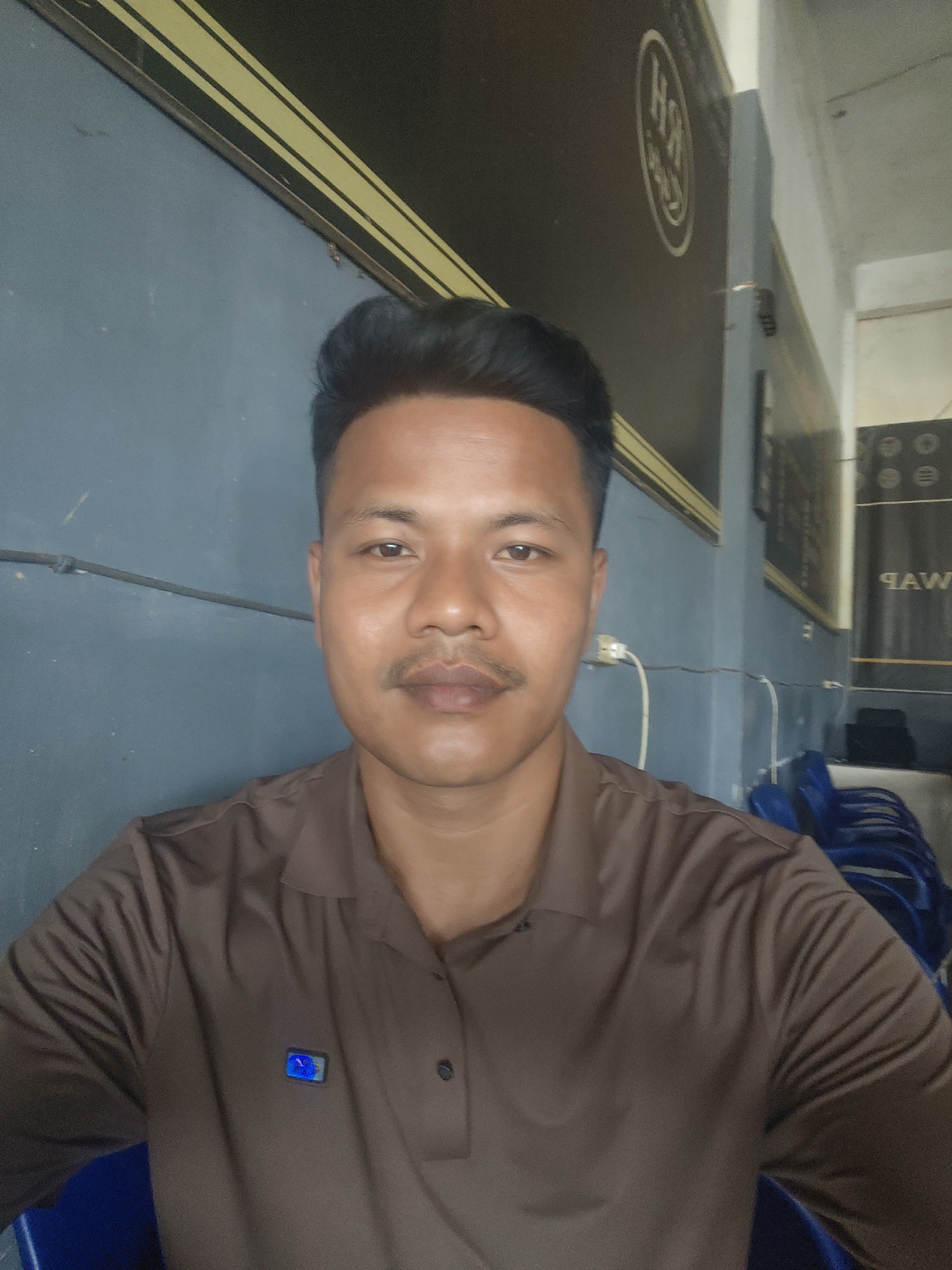Crypto charts, a blue wall portrait, and a napping kitten in Indonesia