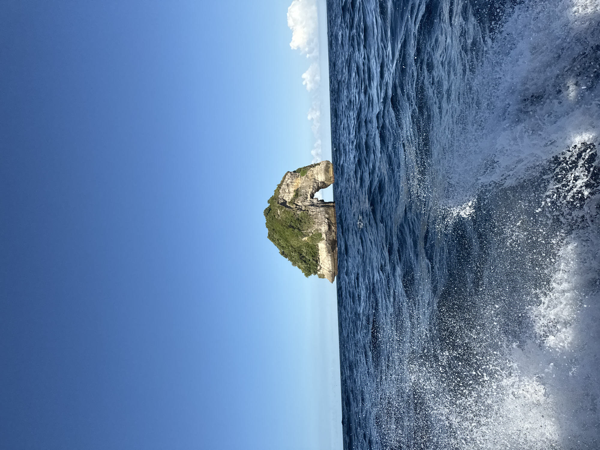 Natural rock arch documented on Nusa Penida Island