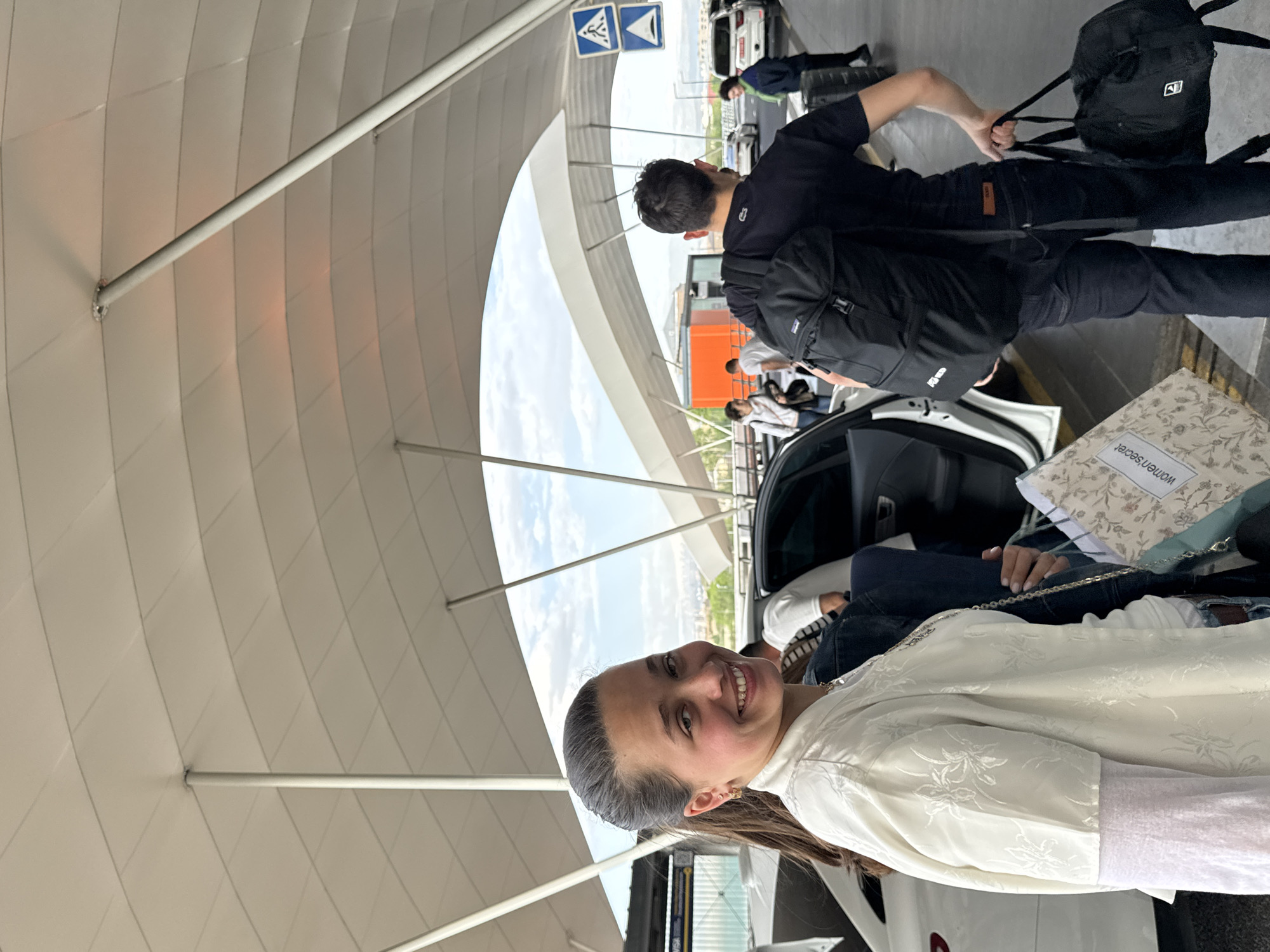 Couple photographed at Yerevan airport and indoor location
