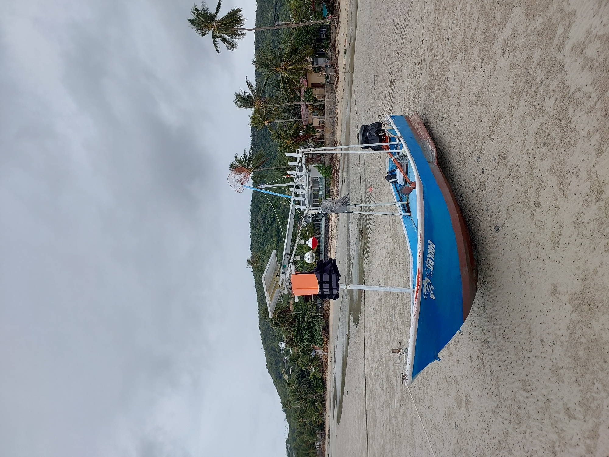 Low tide morning along Ko Samui's beach and backstreets