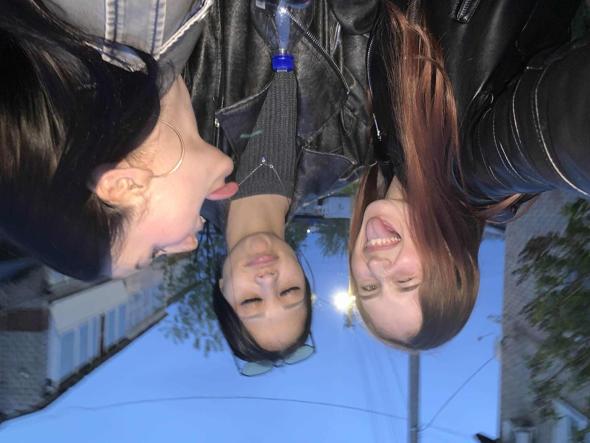 Young women pose for playful photos in Фоки, Russia