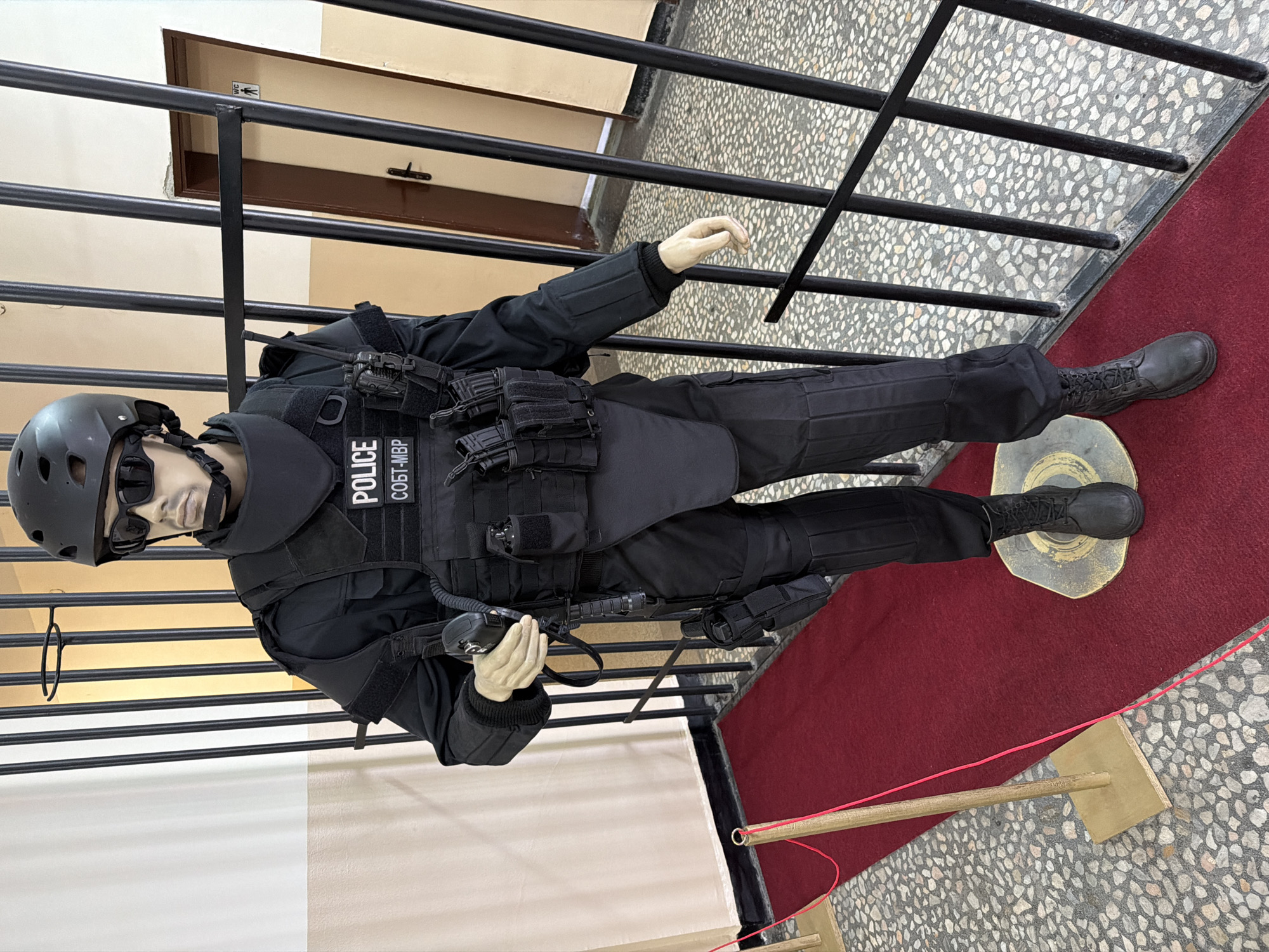 Museum displays police and military uniform mannequins in Bulgaria