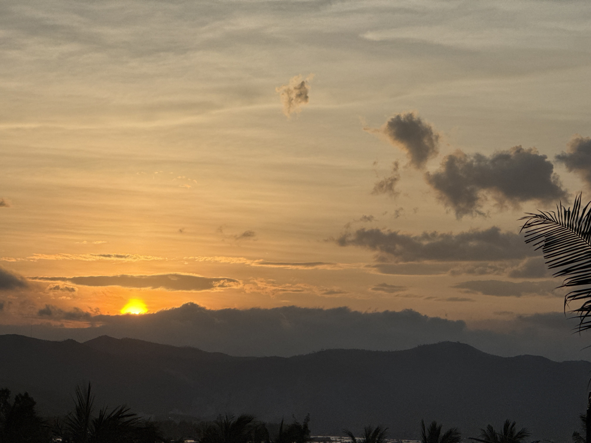 Golden hour over Song Cau's coast and mountains