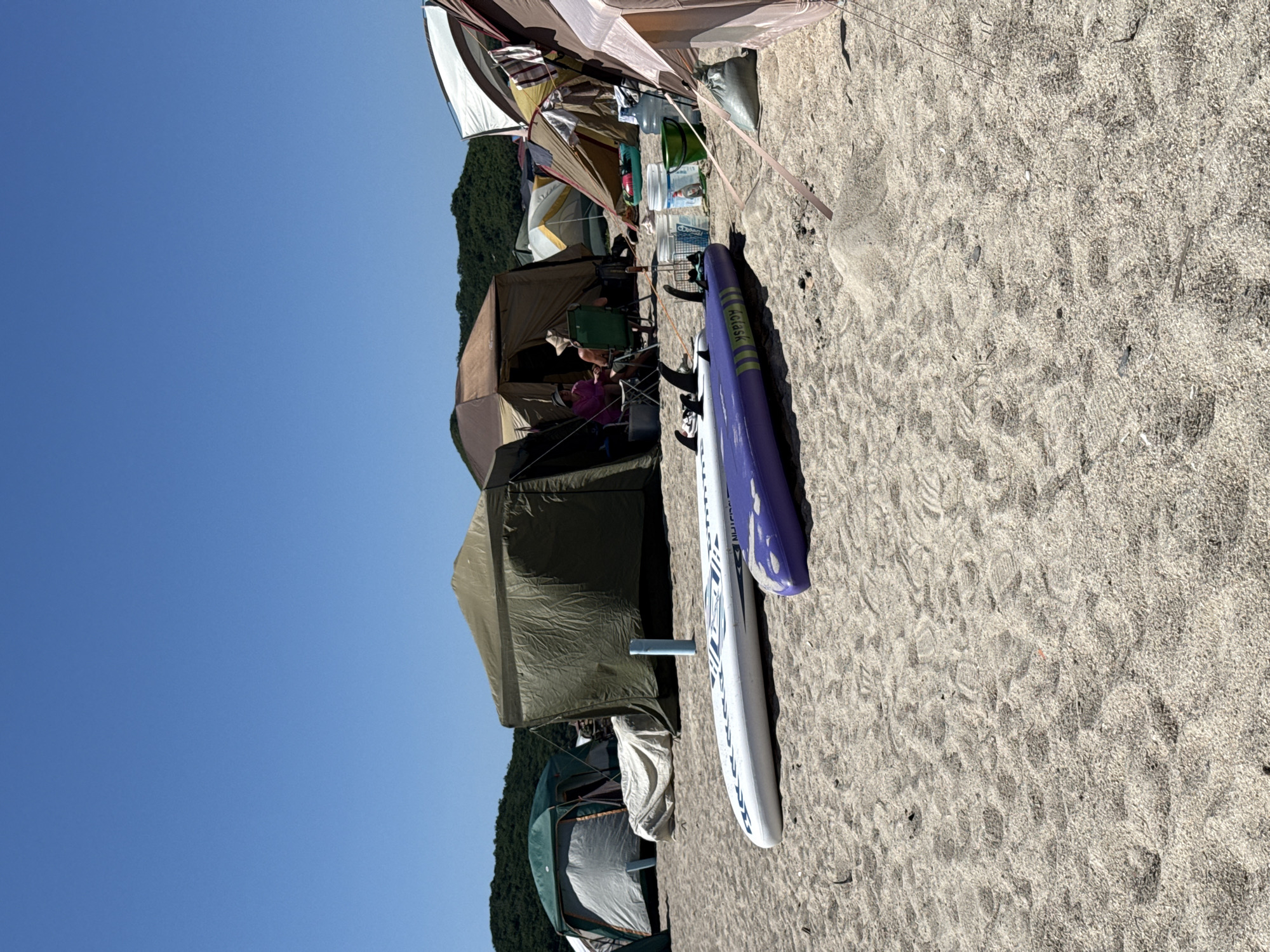 Beach camping session on the Russian Pacific coast