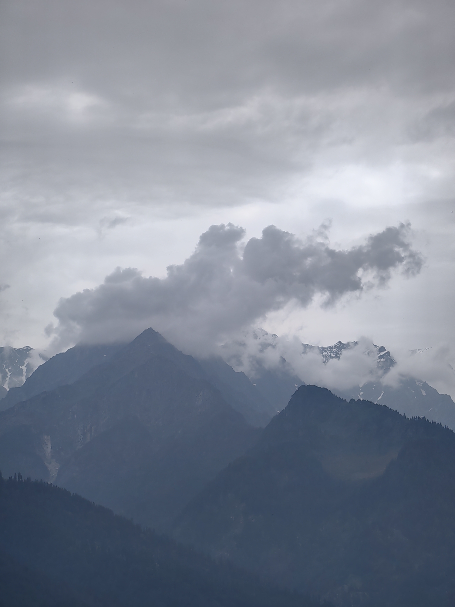 Misty Himalayan village life and lodging in Chhyal, India