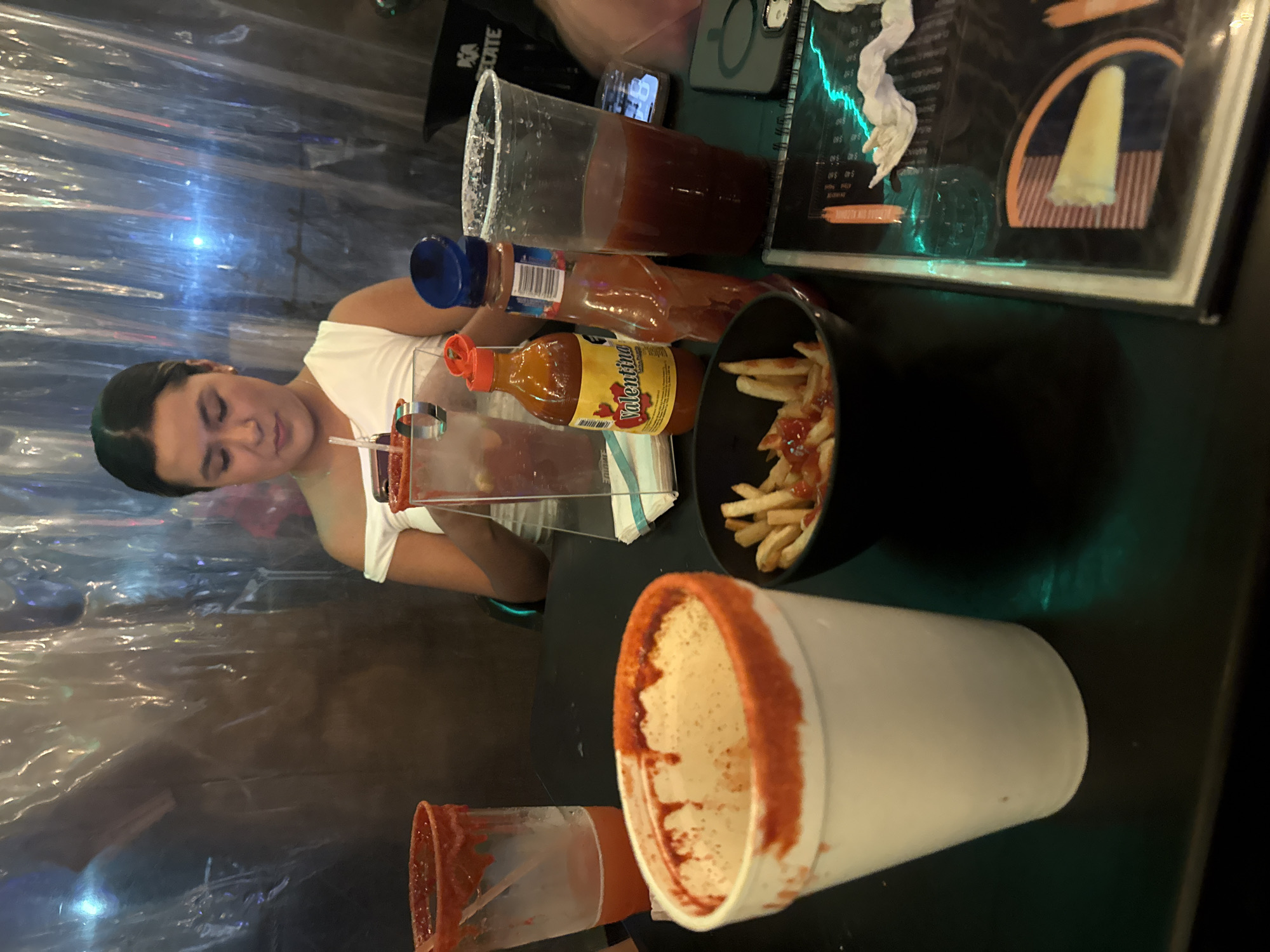Woman spotted at restaurant table in Mexican town