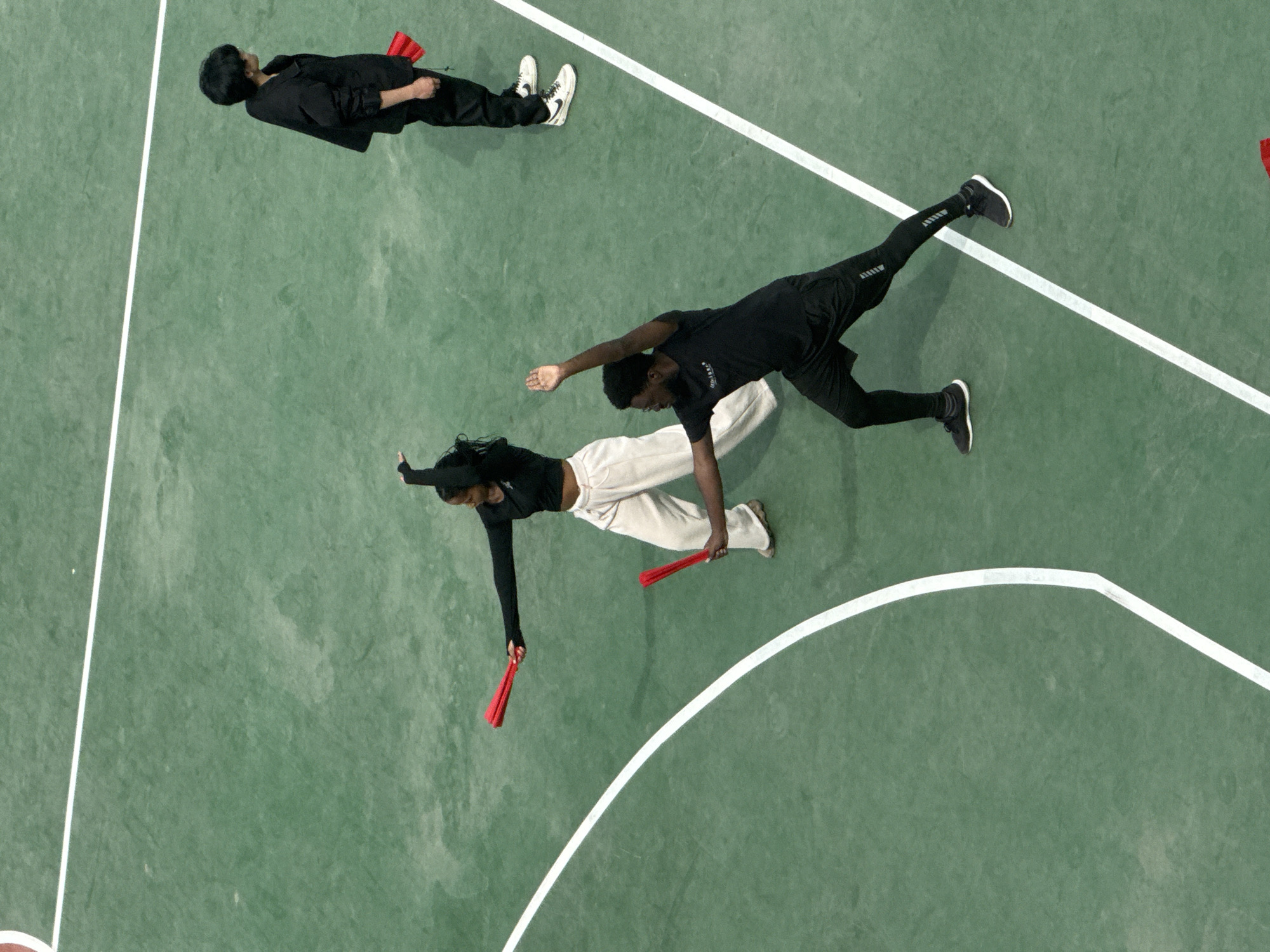 Late-night recreational activities observed at Beijing sports facilities