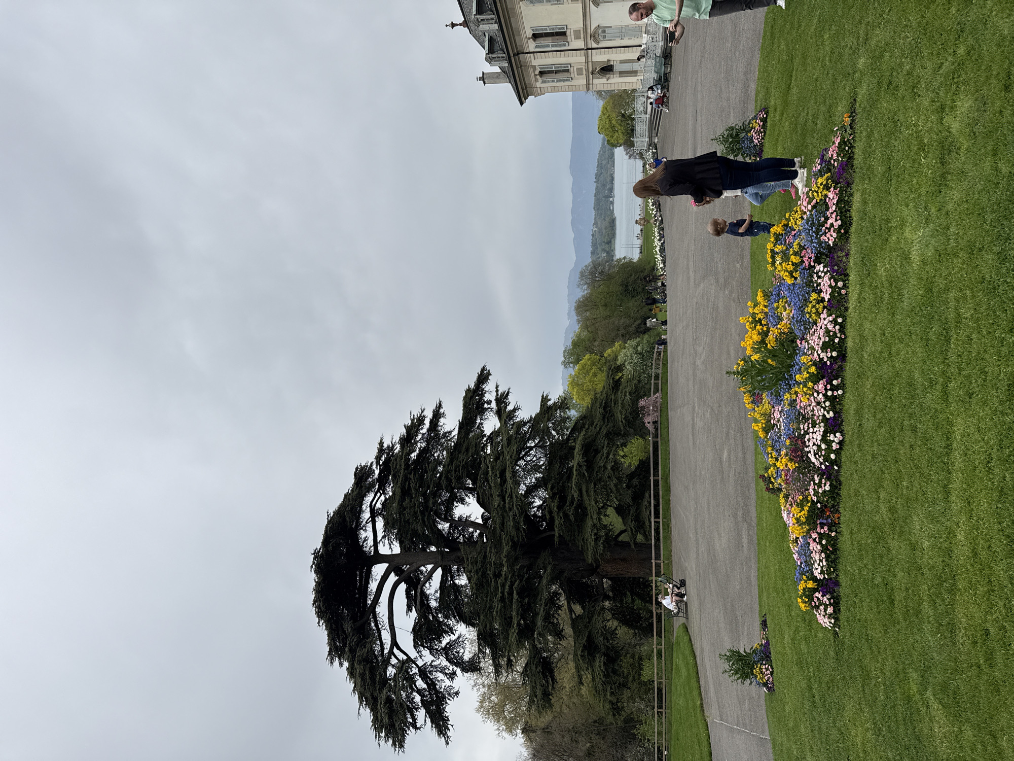Spring park scene captured near Lake Geneva