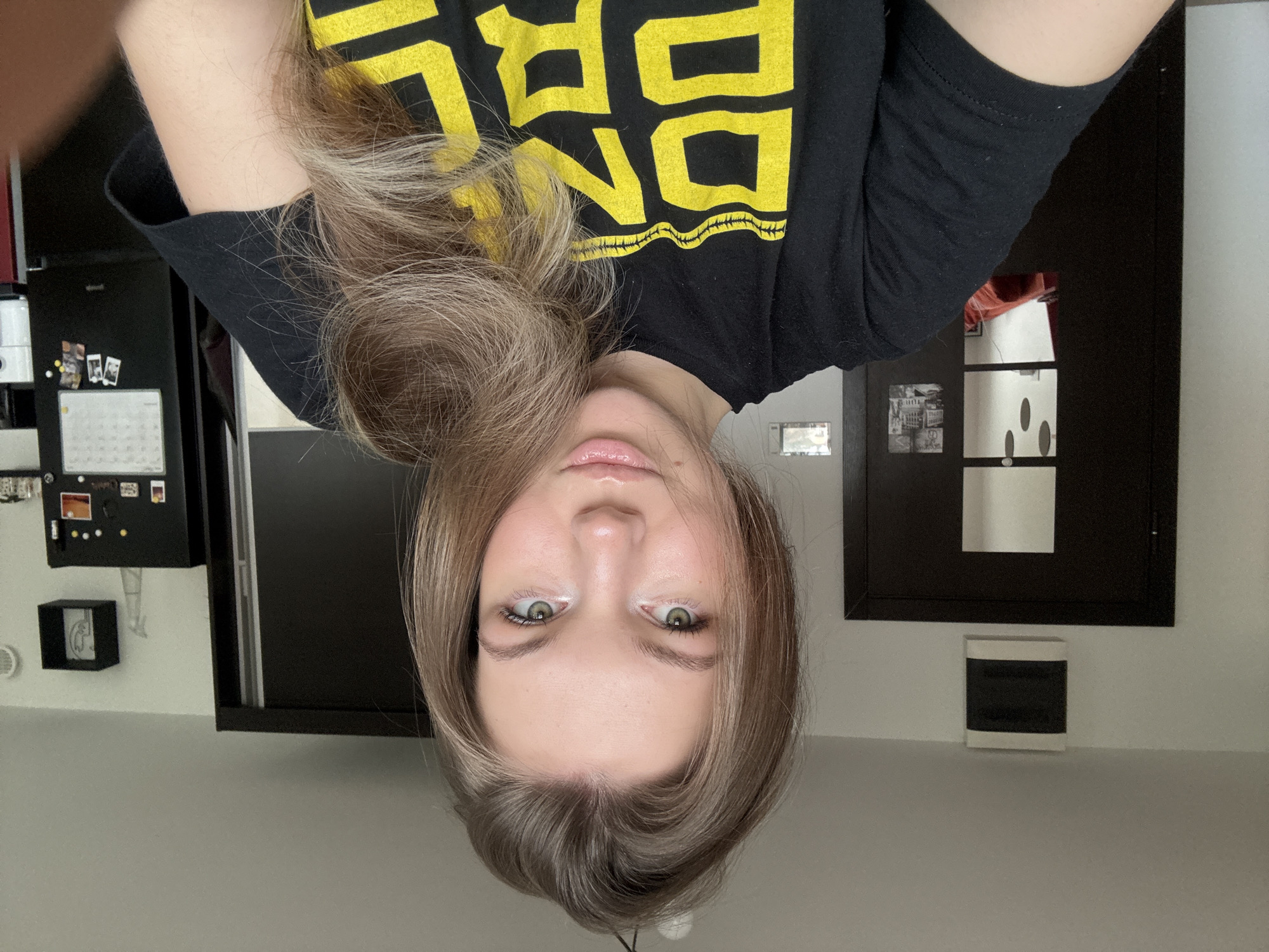 Woman takes kitchen selfie in Belgrade suburb