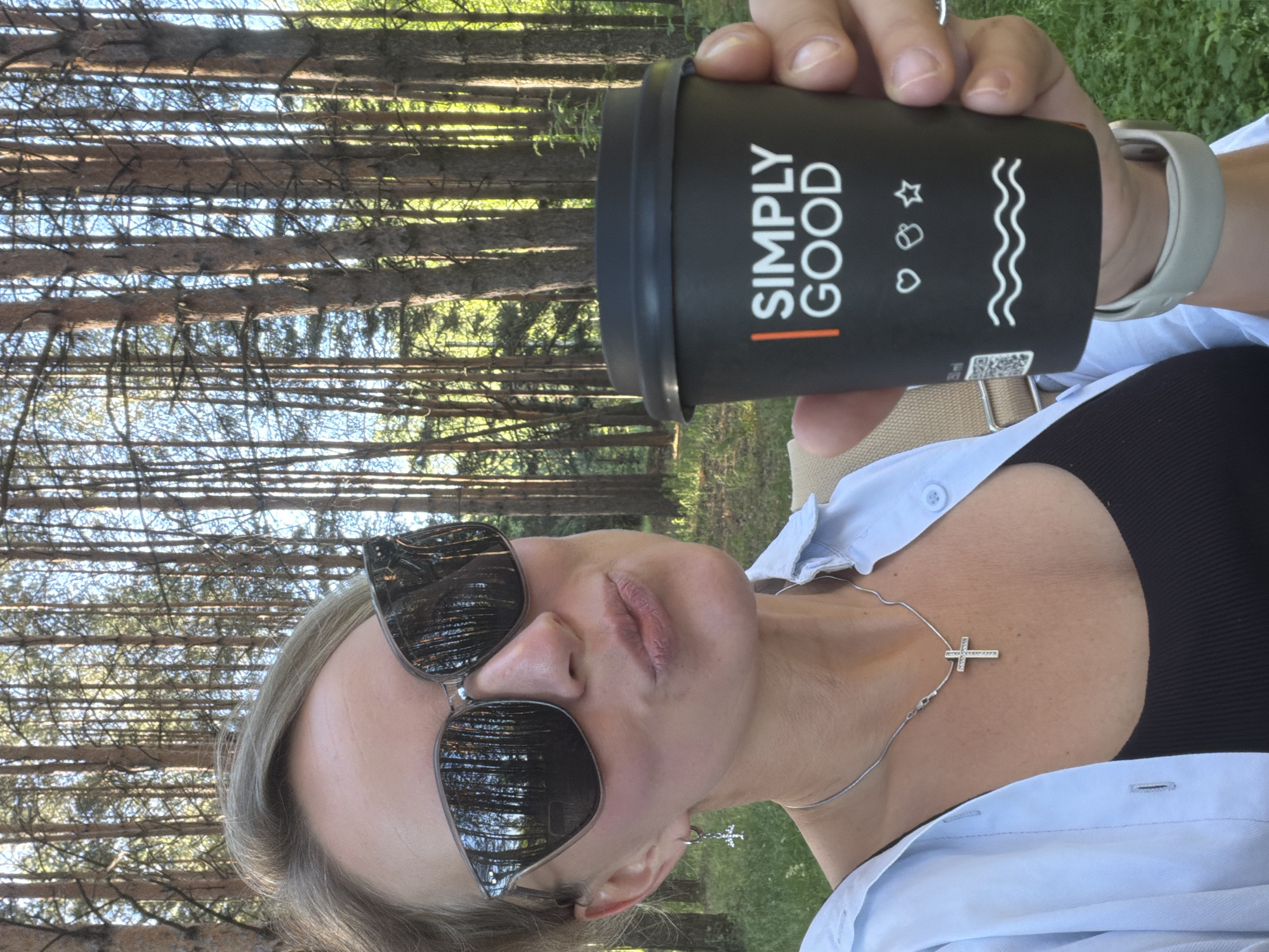 Casual morning out in Chaikovsky's green spaces