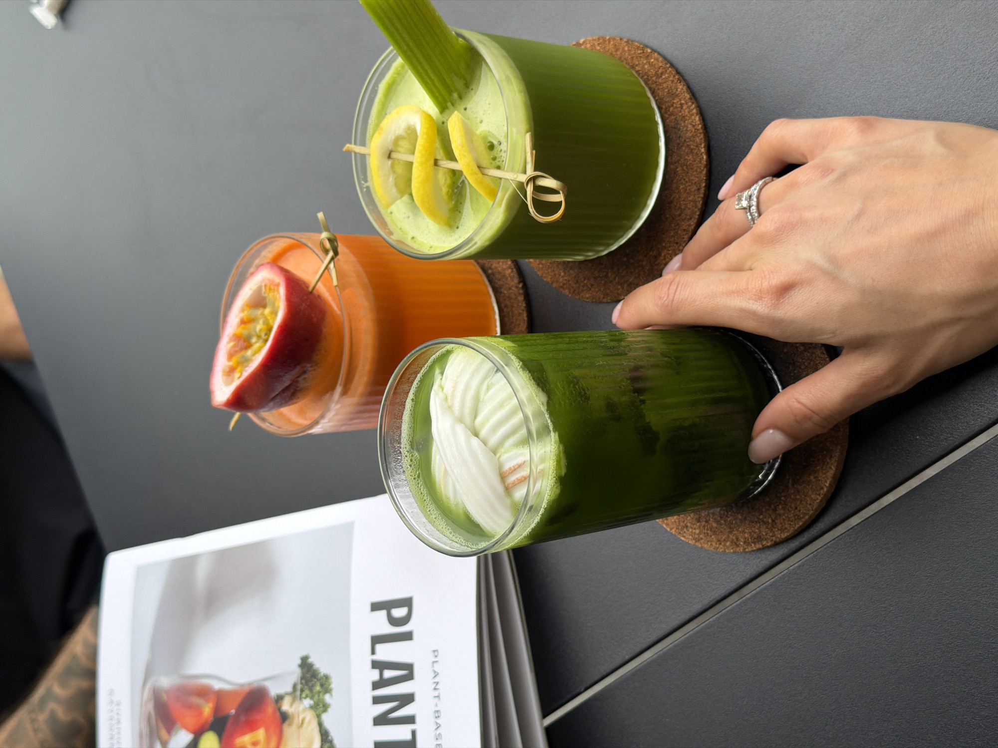 Women enjoy drinks and selfies at Thailand restaurant