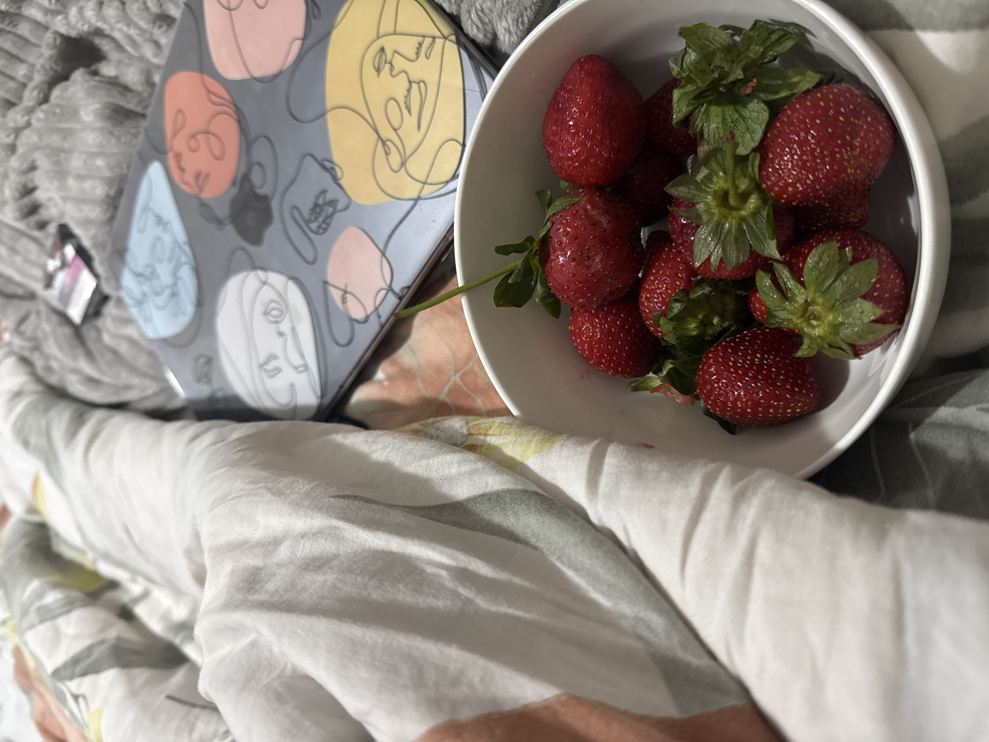 Strawberries served on bed in Batumi, Georgia