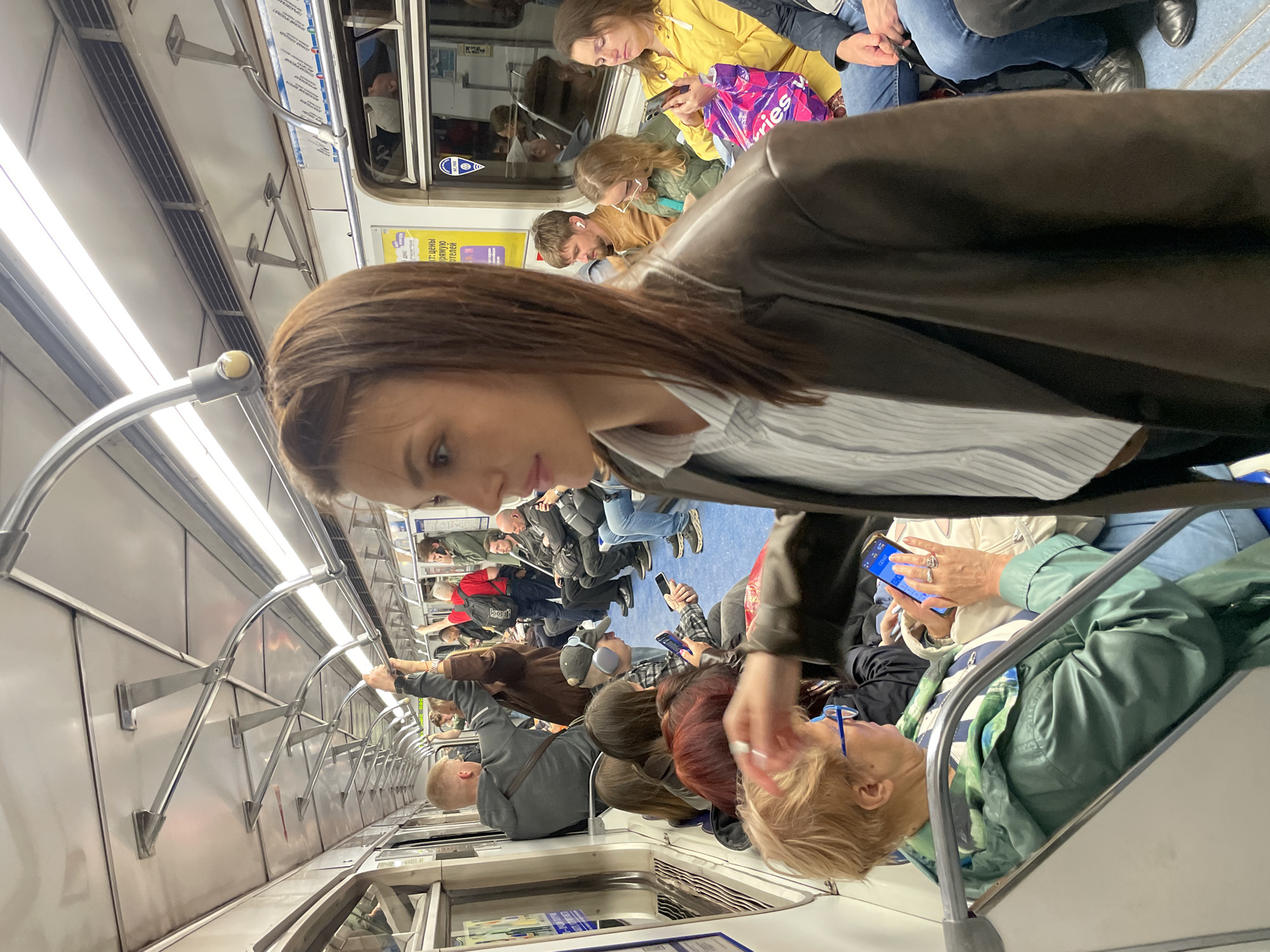 Evening Rush Hour Crowds Fill Underground Transit System