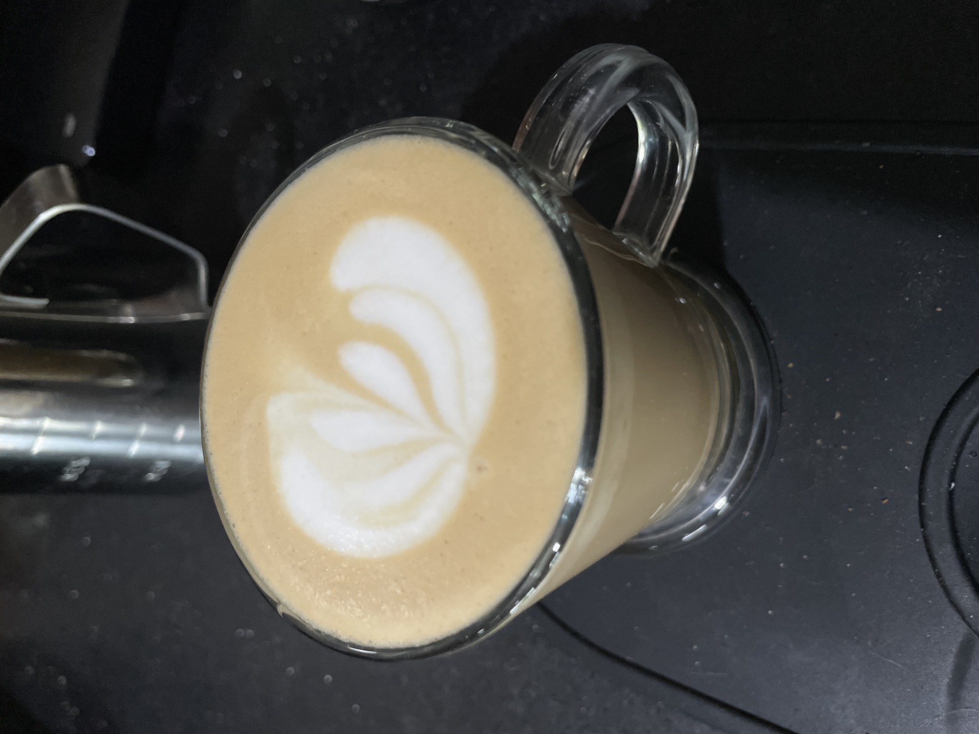 Coffee preparation process documented in Kuta Selatan morning routine