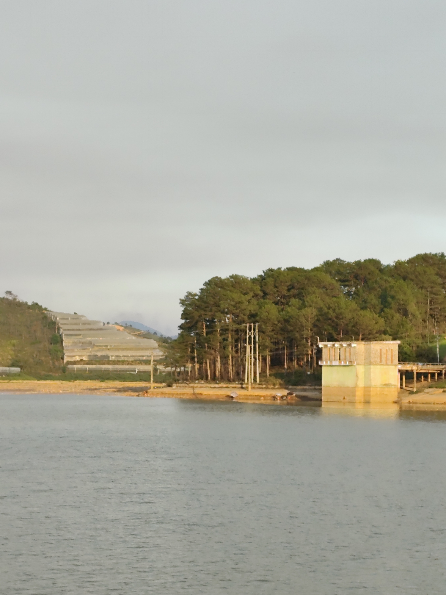 Overcast morning scenes captured around Da Lat's Tuyen Lam Lake