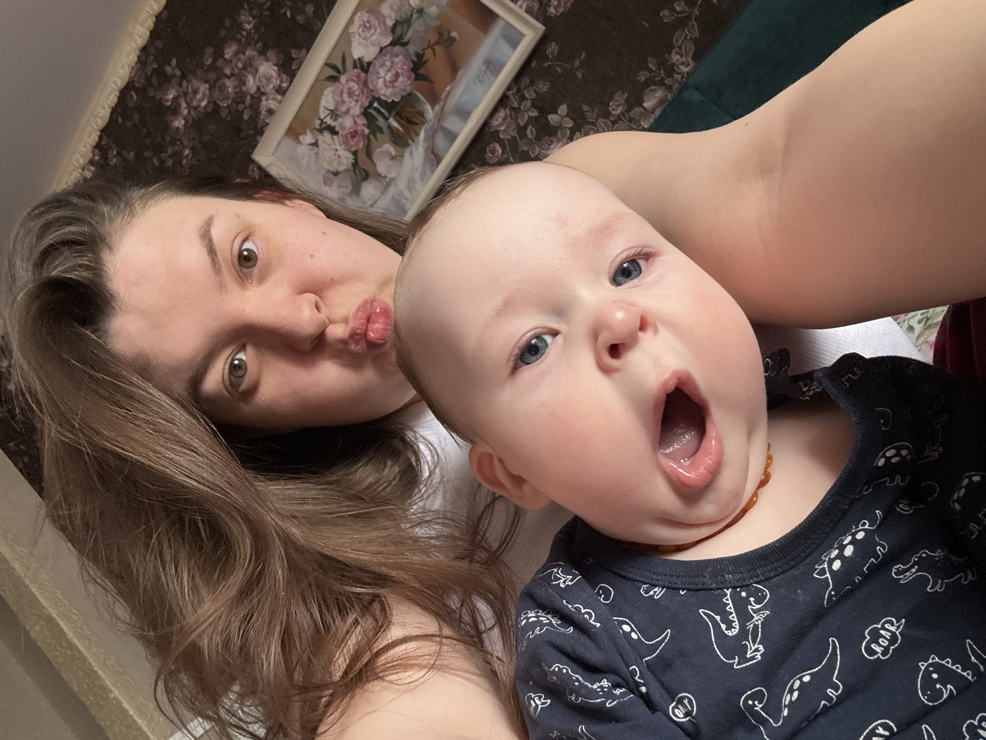 Morning domestic life documented in Markovskii, Russia household