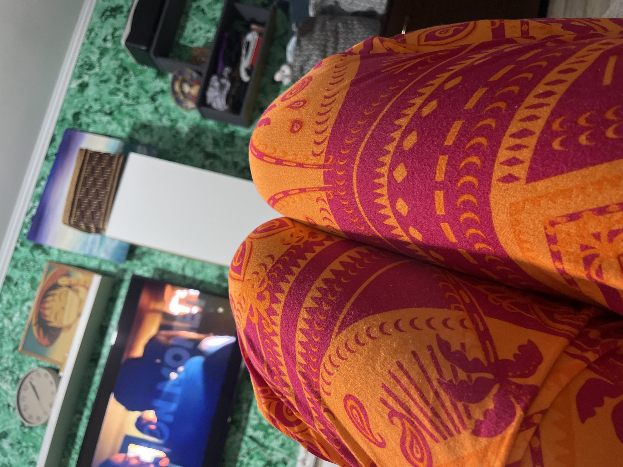 Lazy evening at home in rural Belarus, couch and selfies