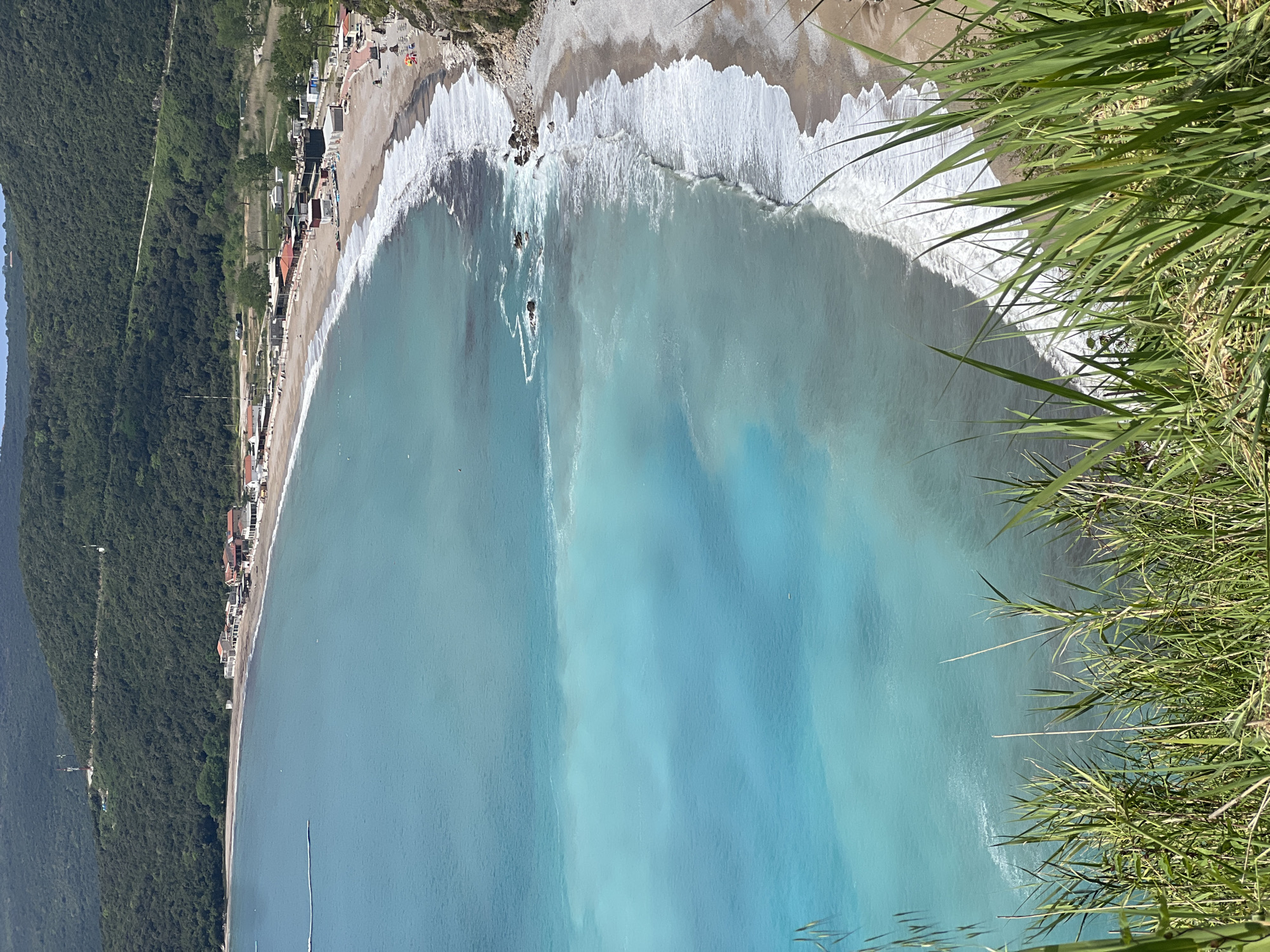 Aerial view captures Montenegro's Prijevor bay in morning light