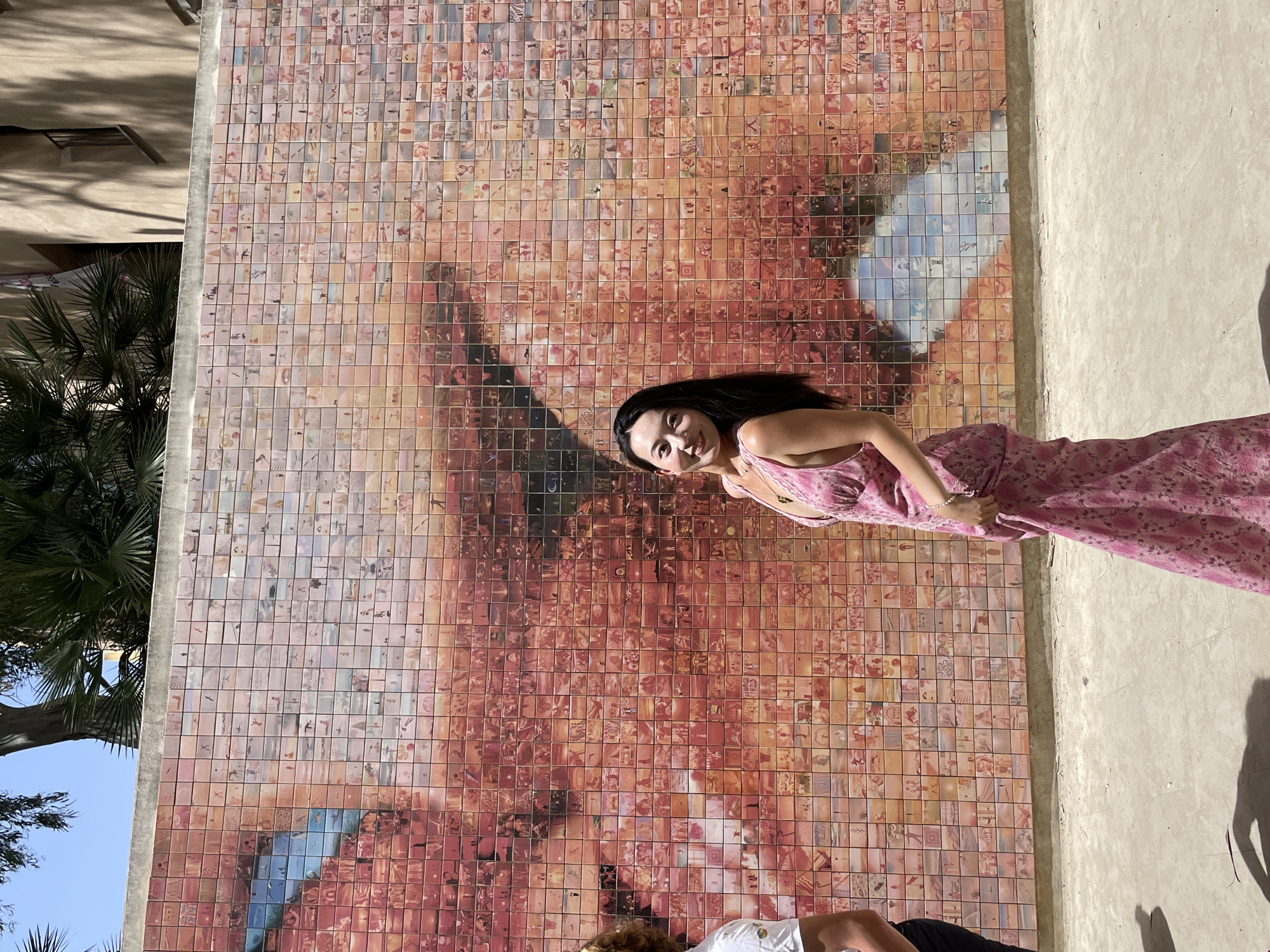Gothic Quarter afternoon: cathedral, cobblestones, and mosaic mural