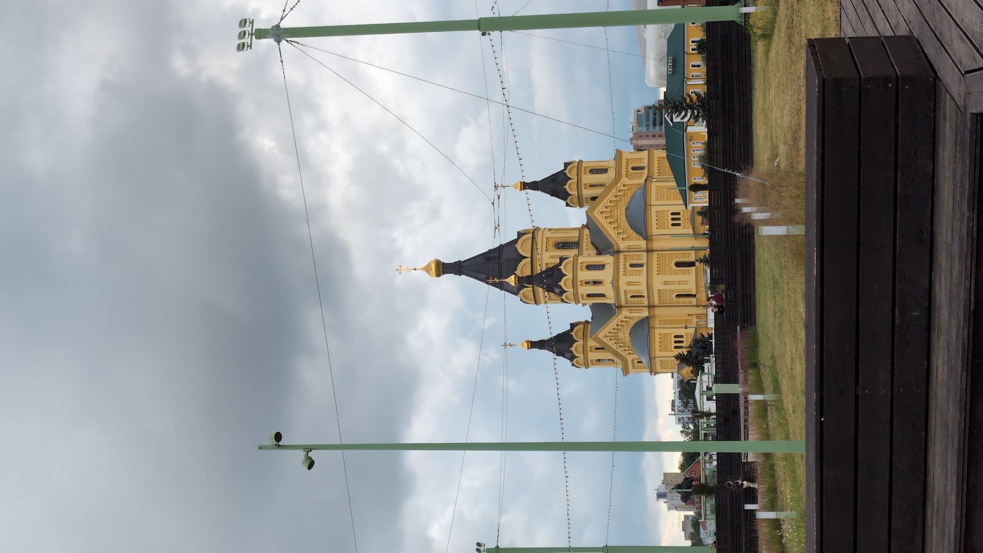 Nizhny Novgorod park and landmarks on a July morning