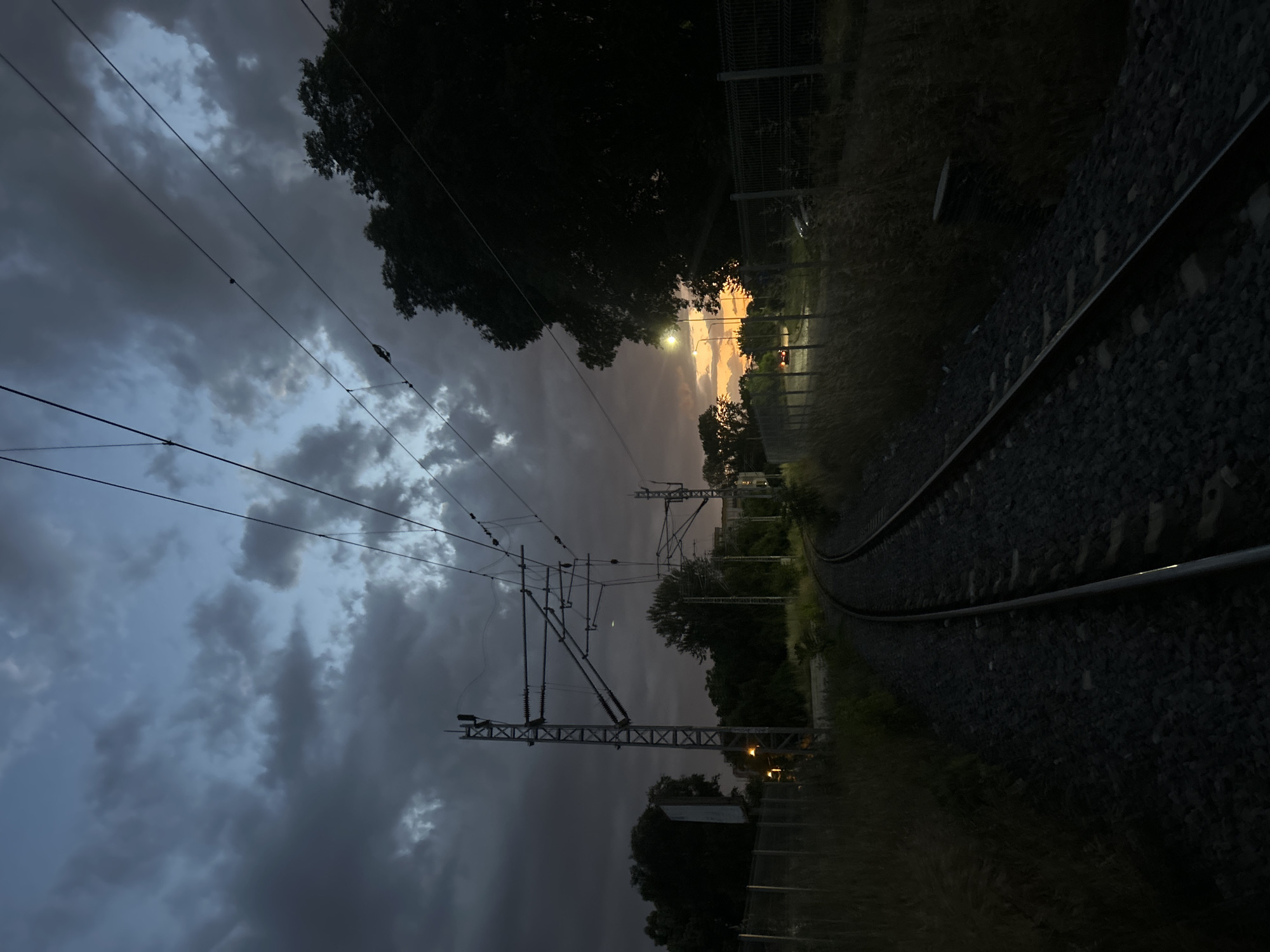 Evening documentation of Plovdiv railway and park infrastructure