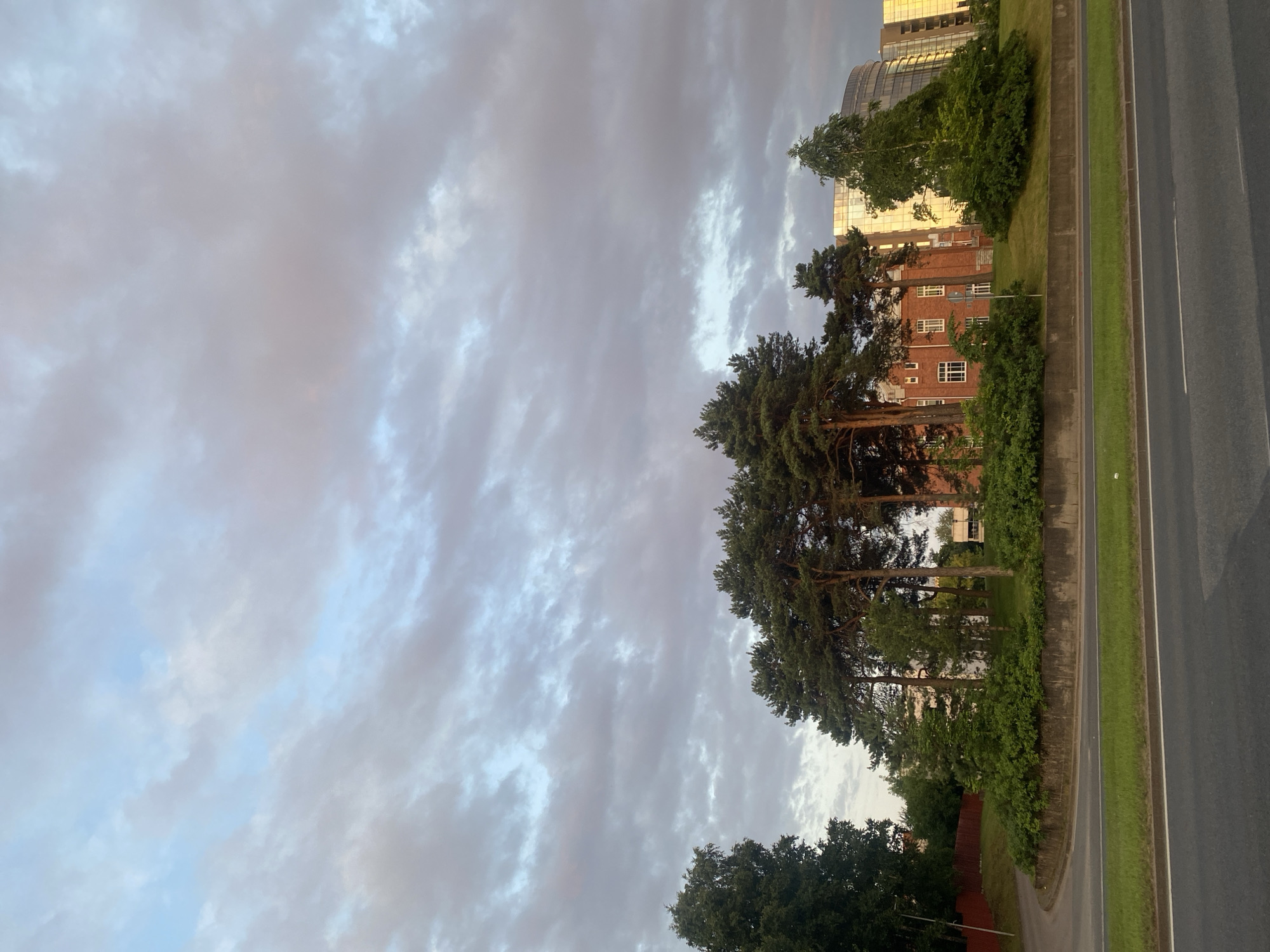 Tallinn road at dusk under a pastel evening sky