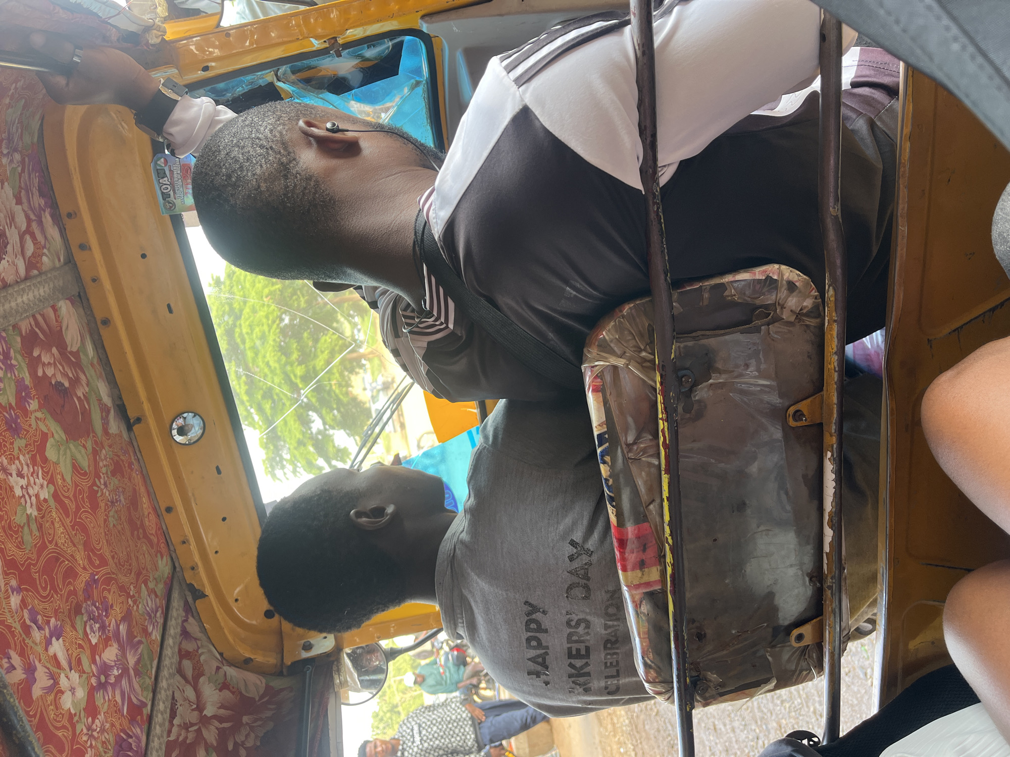 Keke Napep moment at a Galadimawa Village roadside stop